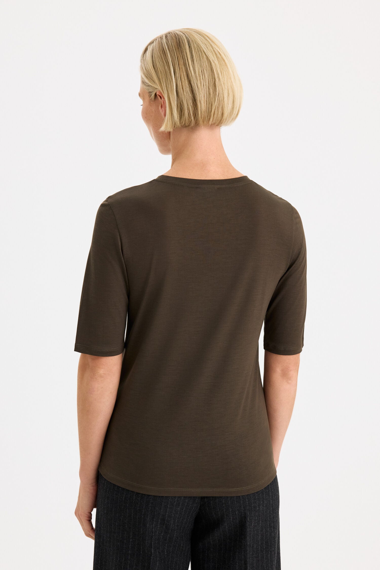 Filippa K naisten pusero Elena Tee, tummanruskea