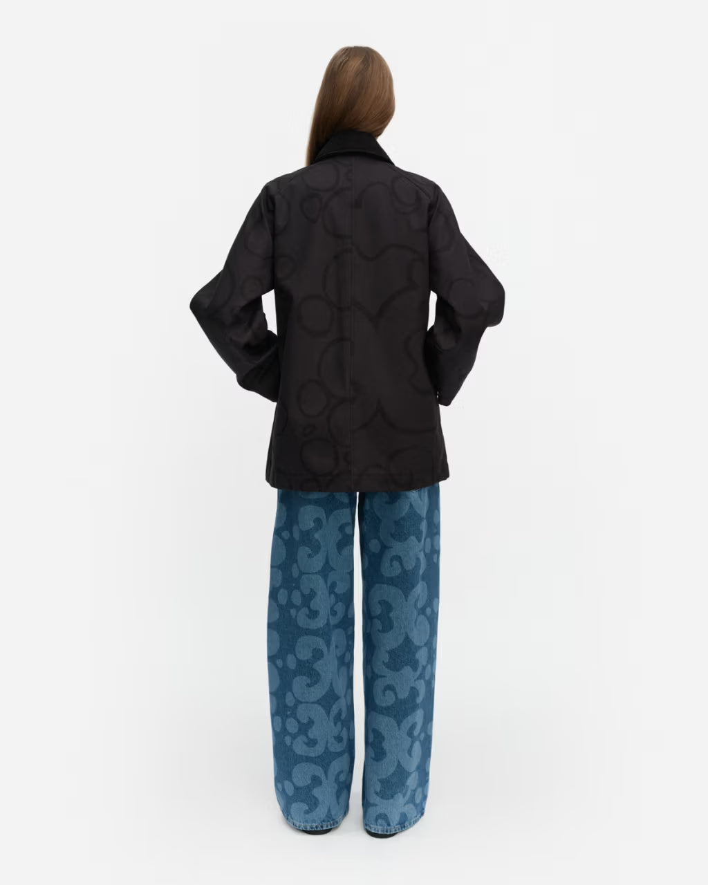 Marimekko naisten takki Essee Keidas Coat, musta kuosi