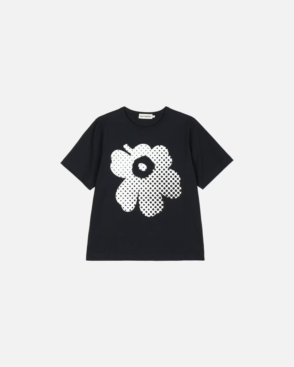 Marimekko naisten t-paita Erna Unikko Placement, musta