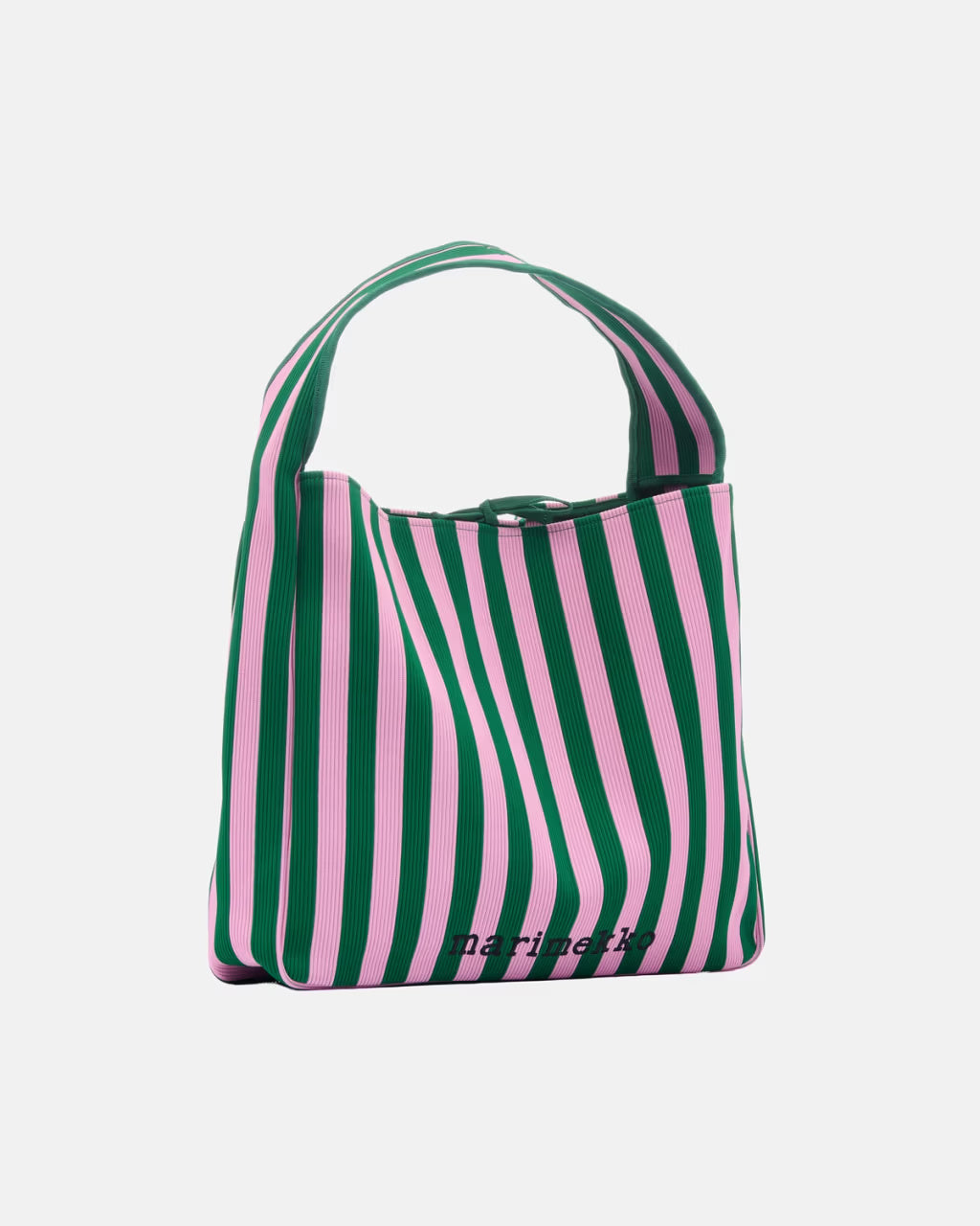 Marimekko olkalaukku Knitted Bag Large Merirosvo, vaaleanpunainen kuosi