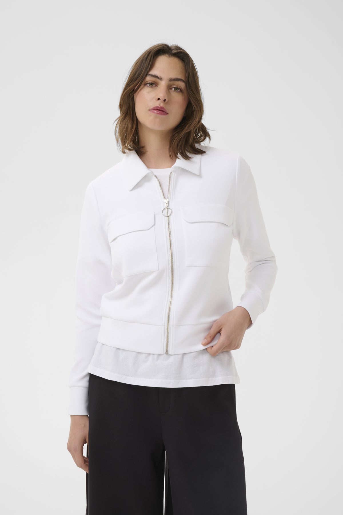 Inwear naisten takki BecaIW Cardigan, Pure White