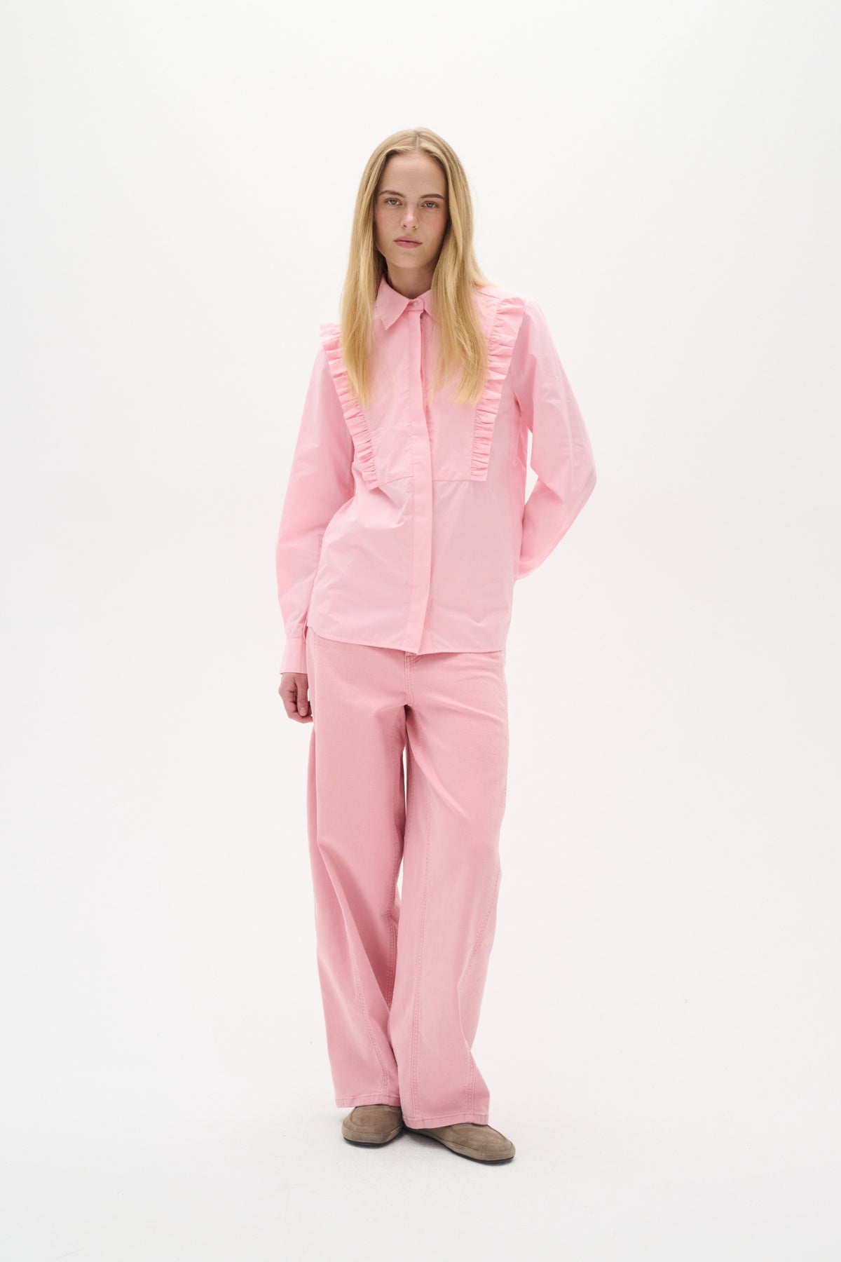Inwear naisten farkut MORIEIW Barrel Jeans, Pale Pink