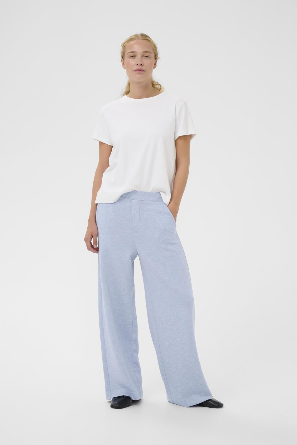 Inwear naisten housut GINCETTEIW MELANGE PANTS, Endless Sky Melange