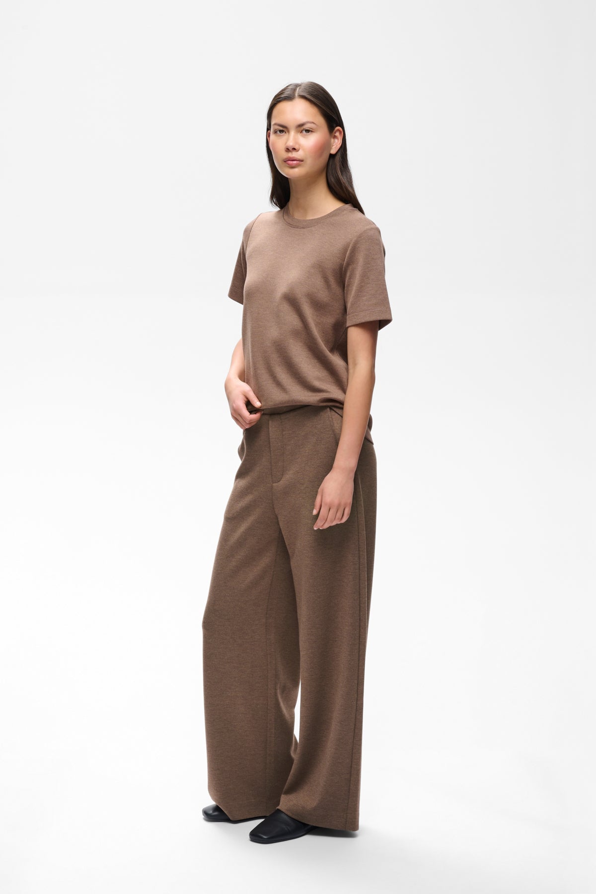 Inwear naisten Suorat housut Gincetteiw Melange Pants, Coffee Quartz Melange