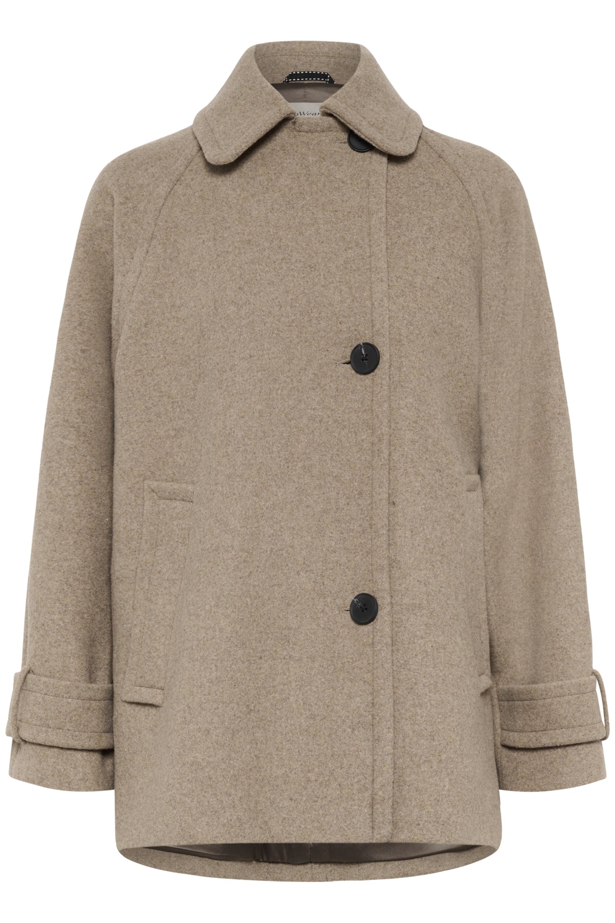 InWear naisten villakangastakki ThoraIW Minona Coat, Sandy Grey Melange