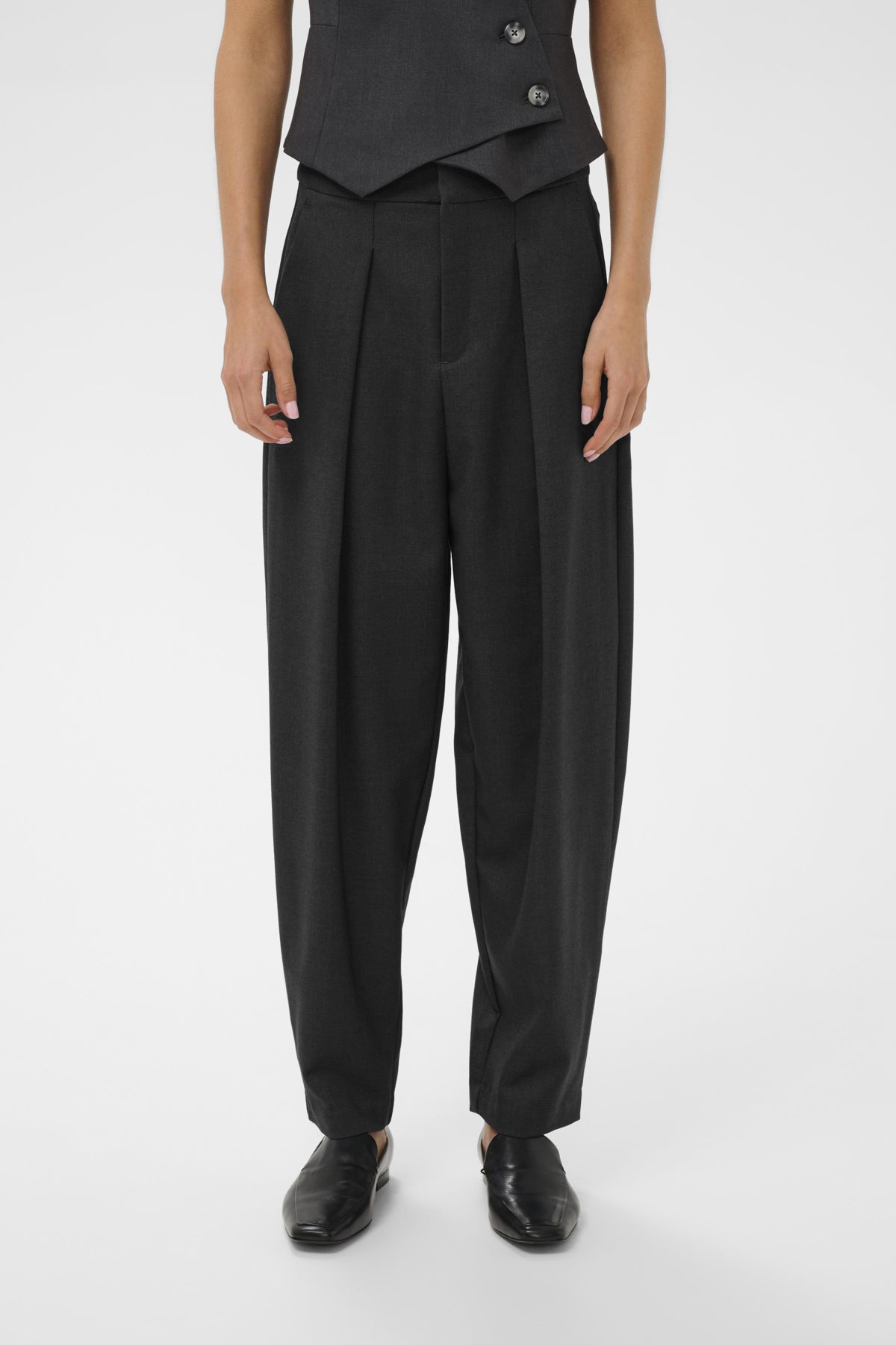 InWear naisten housut YuktaIW, medium grey melange