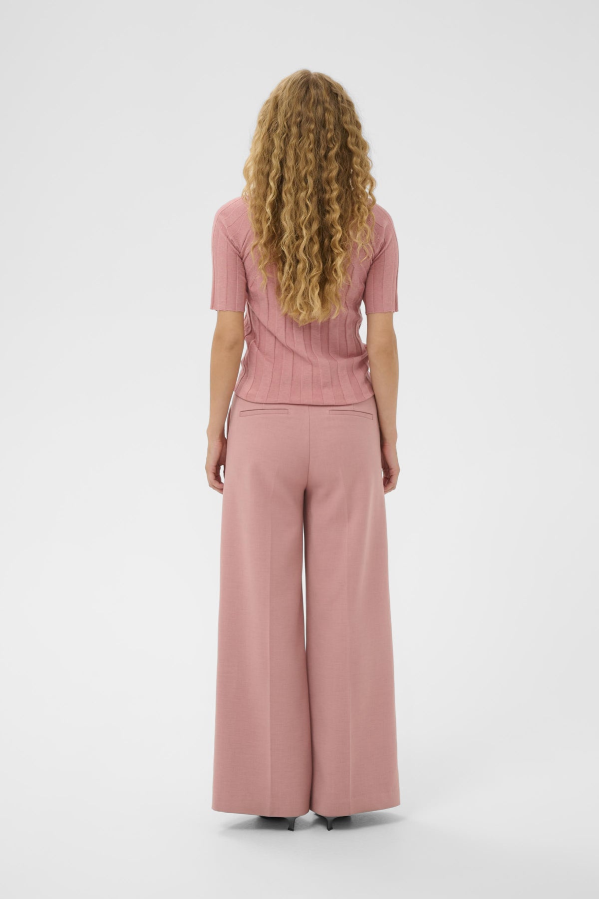 Inwear naisten neulepusero NikolaiW Kellsie SS Pullover, Ash Rose Melange