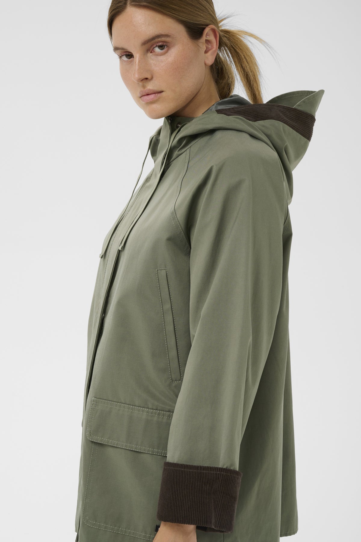 Inwear naisten takki GracelynnIW Hooded Jacket, vihreä