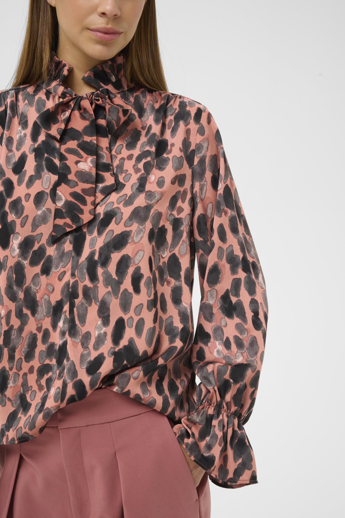 Inwear naisten paitapusero GRACIEIW PRINTED BLOUSE, Rose Painted Dot