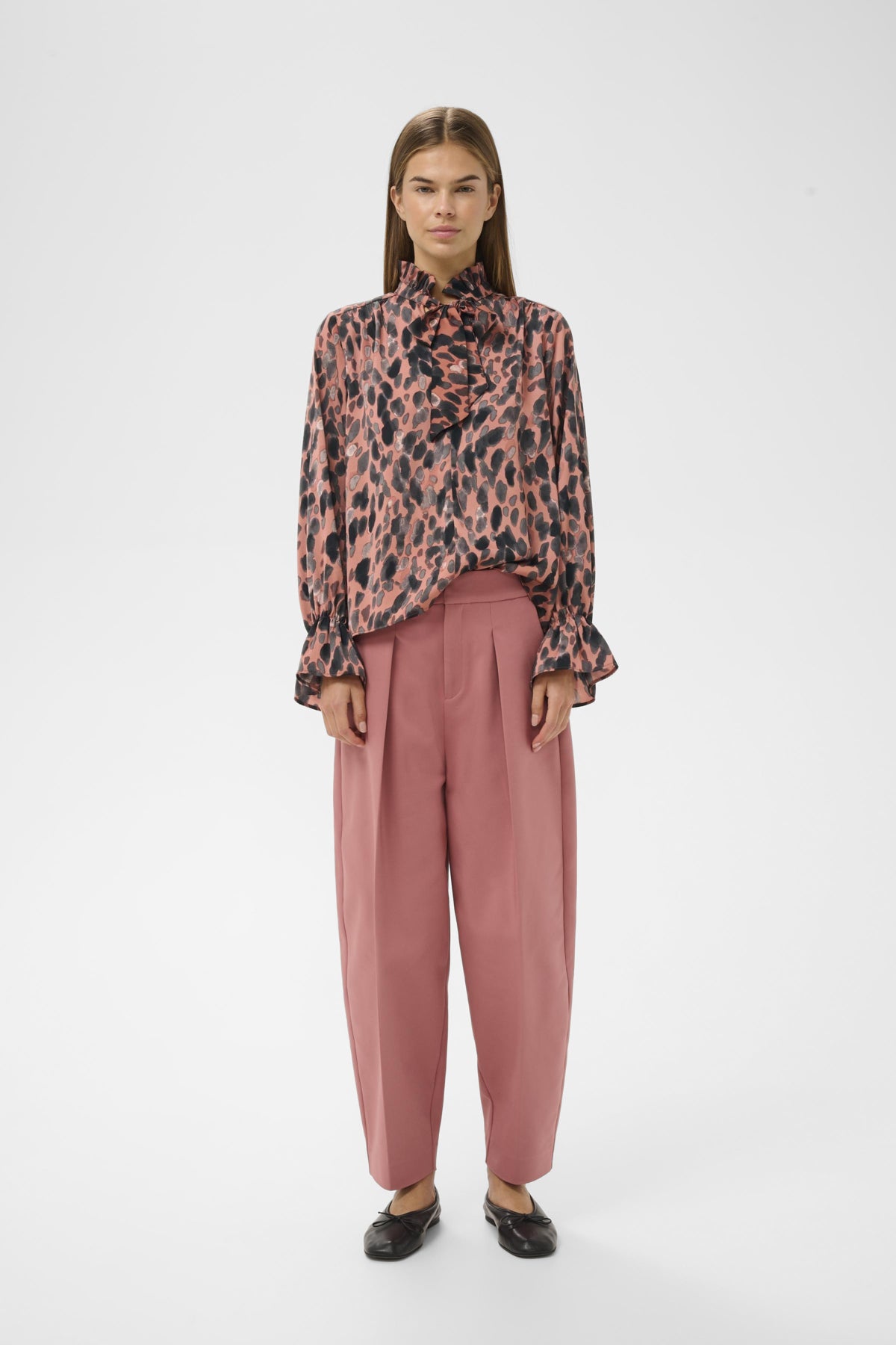 Inwear naisten paitapusero GRACIEIW PRINTED BLOUSE, Rose Painted Dot