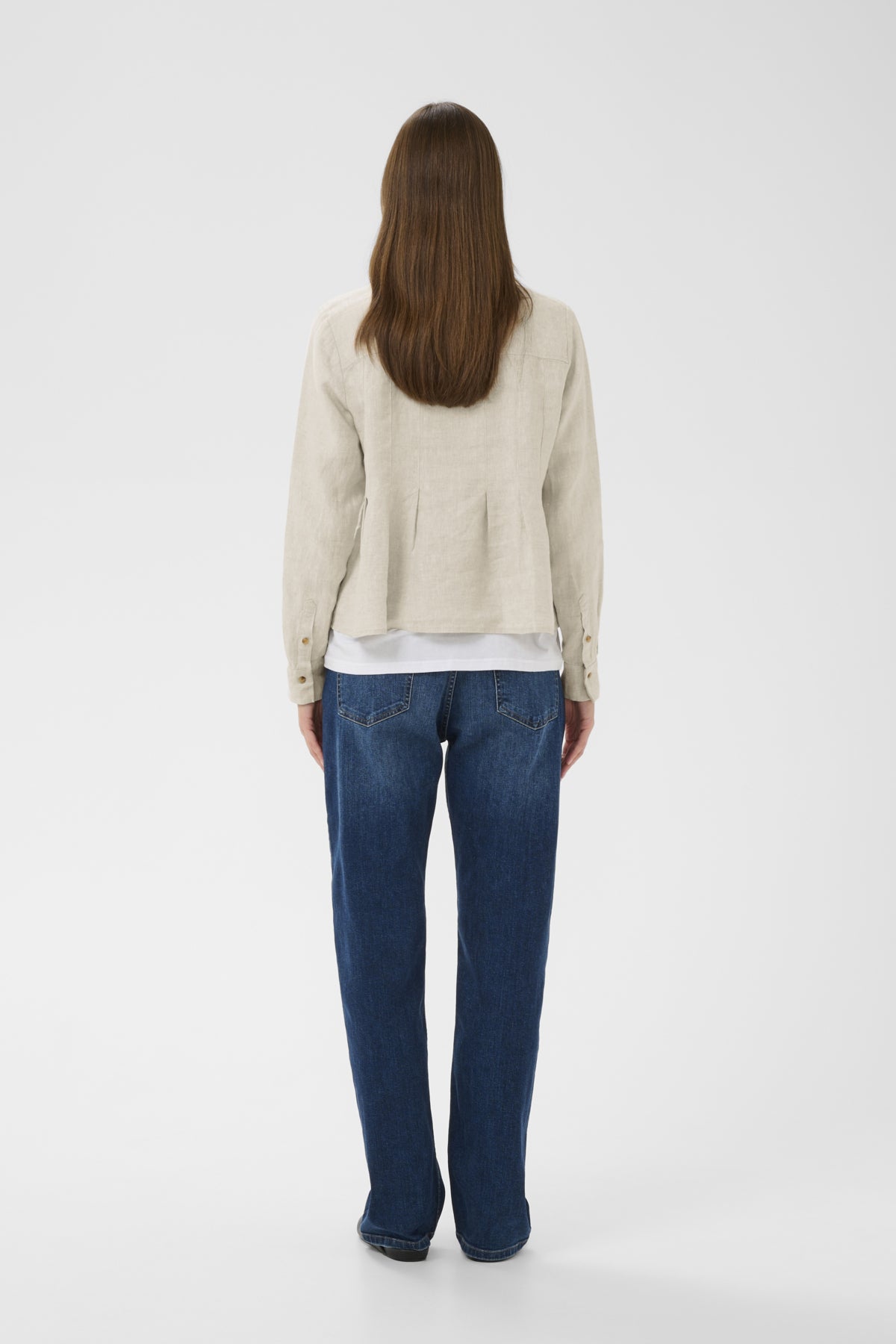 InWear naisten paitapusero Dilanaiw Pleated Shirt, Ecru Melange