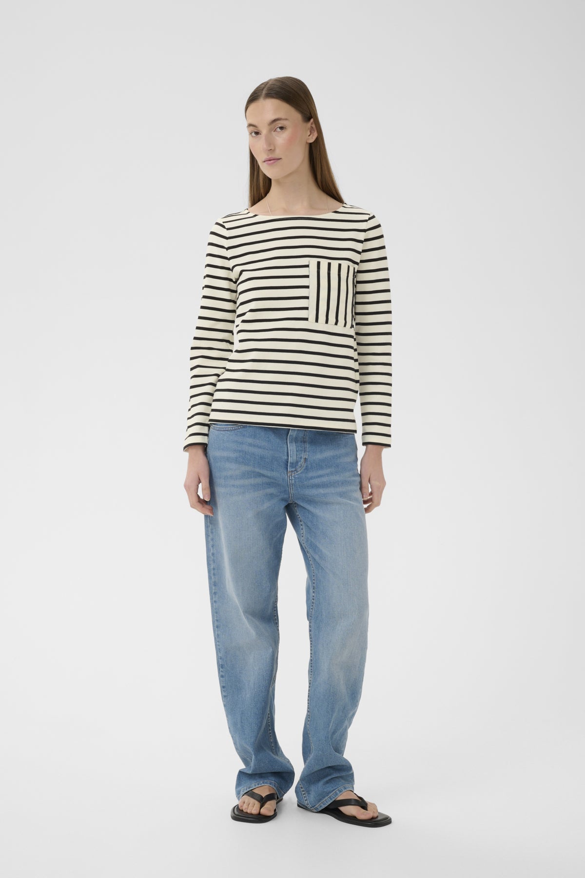 Inwear naisten paita DellaIW T-Shirt, Whisper White / Black Str