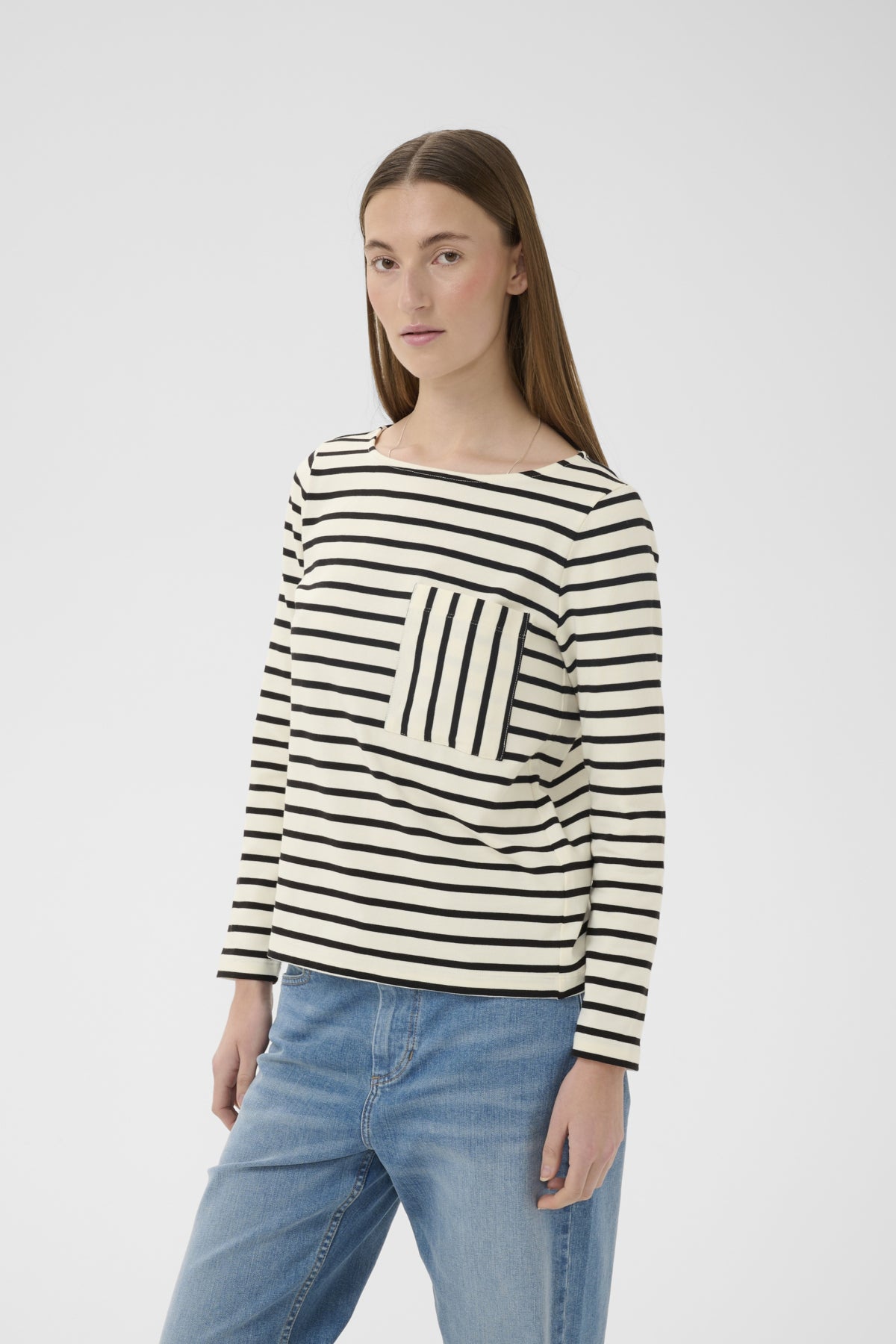 Inwear naisten paita DellaIW T-Shirt, Whisper White / Black Str