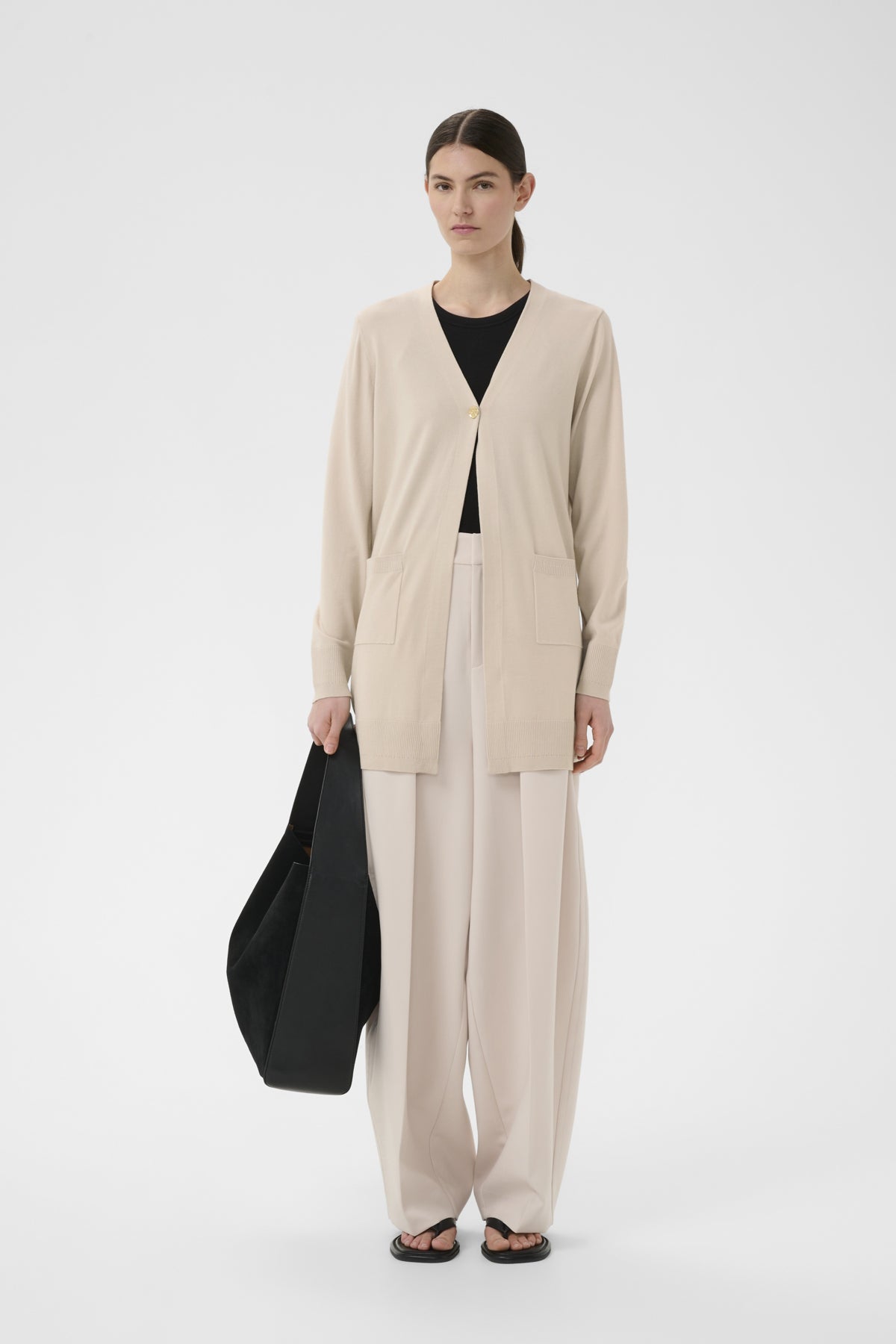 Inwear naisten neuletakki Mikoiw Core Long Cardigan, Haze