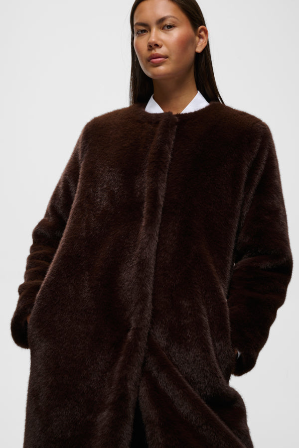 InWear naistentakki Zabelleiw Long Coat, Chocolate Brown