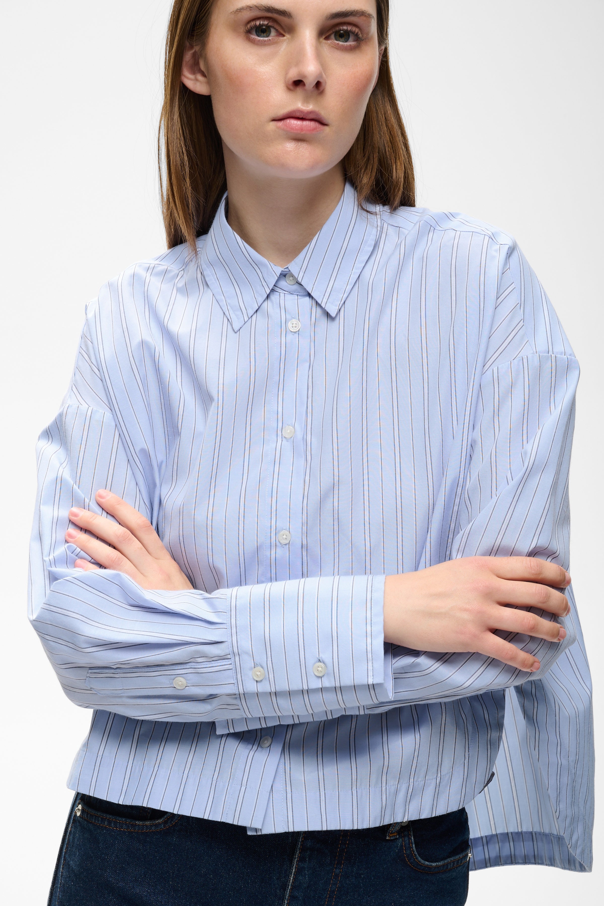 InWear naisten paitapusero HalenIW Short Shirt, Brunnera Blue