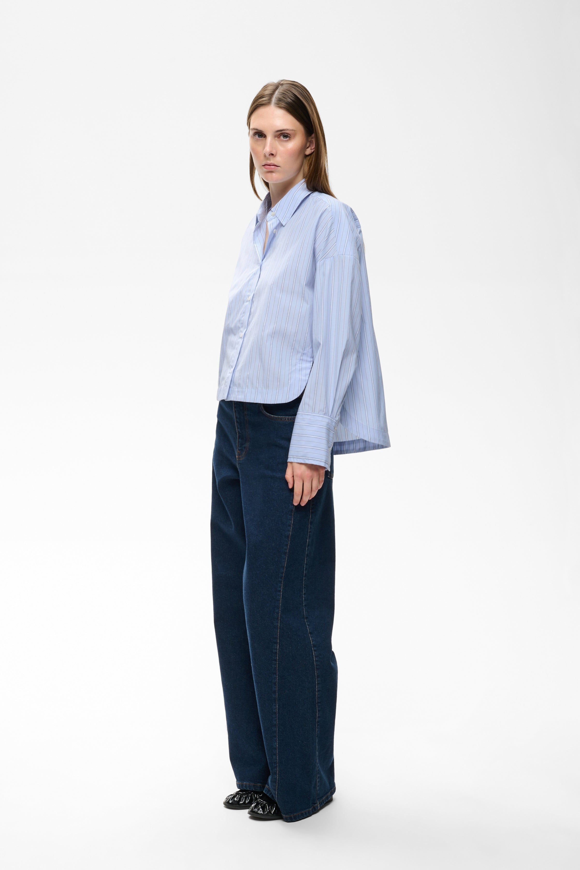 InWear naisten paitapusero HalenIW Short Shirt, Brunnera Blue