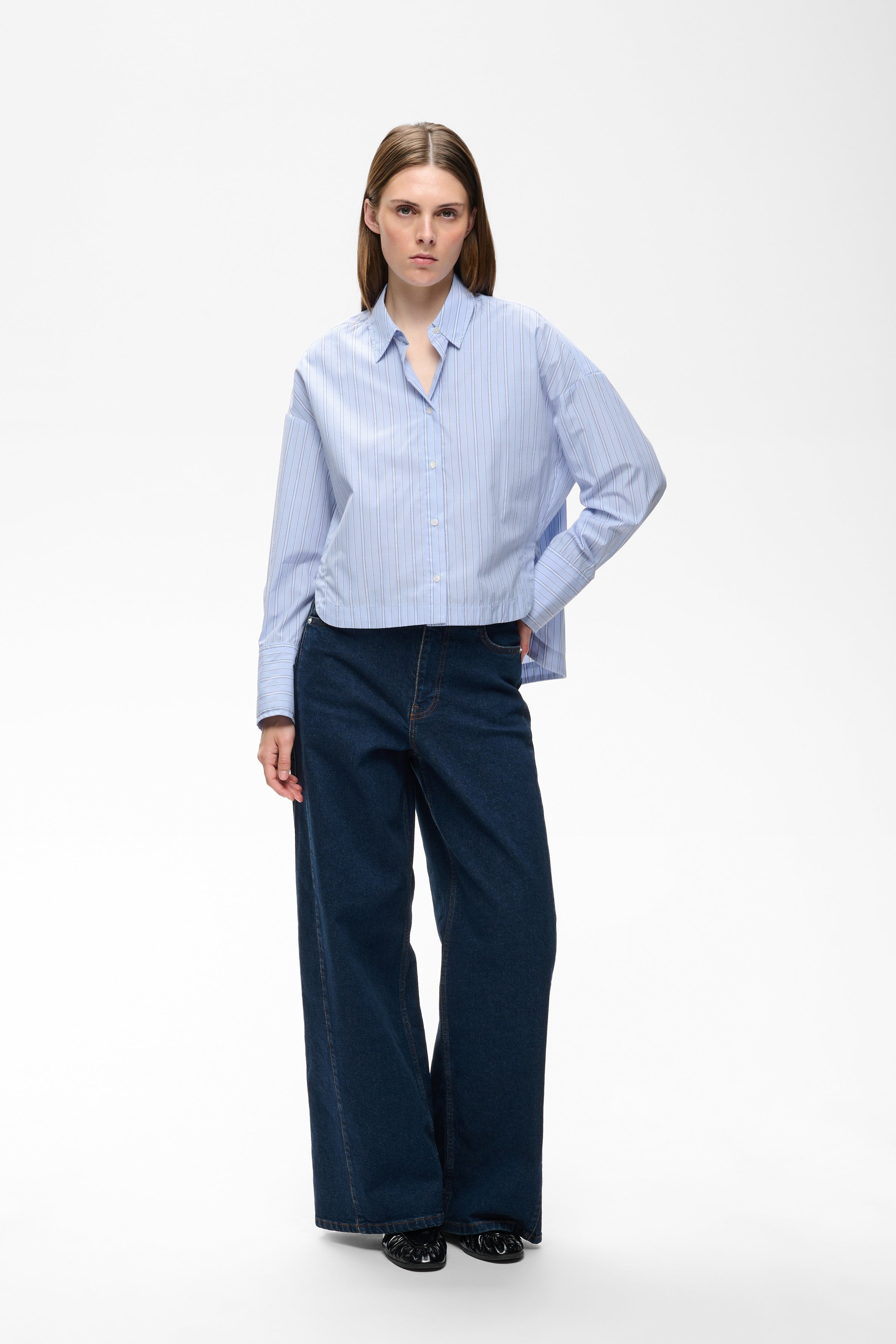 InWear naisten paitapusero HalenIW Short Shirt, Brunnera Blue