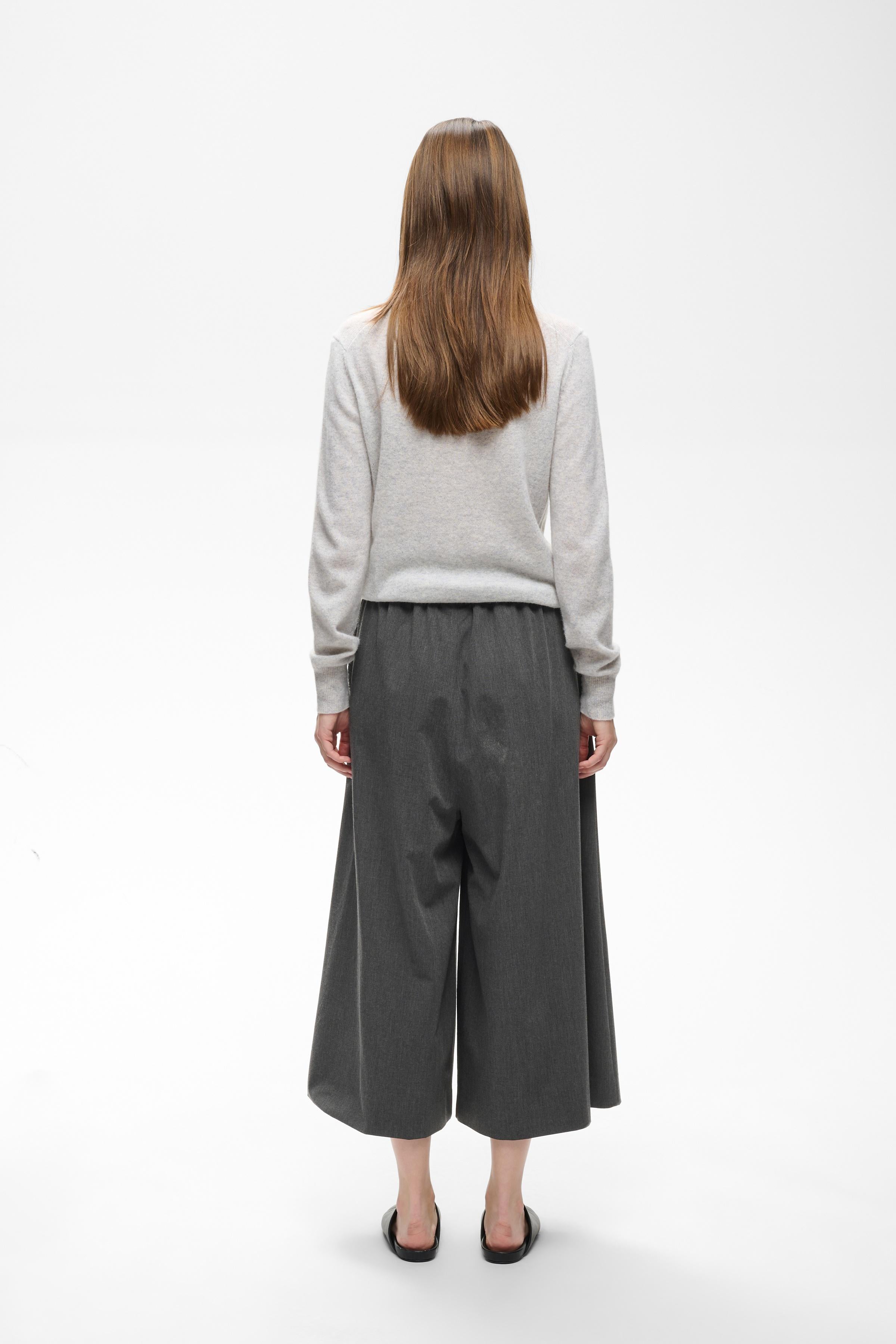 InWear naisten kangashousut CleohIW Skirtpant, Dark Grey Melange