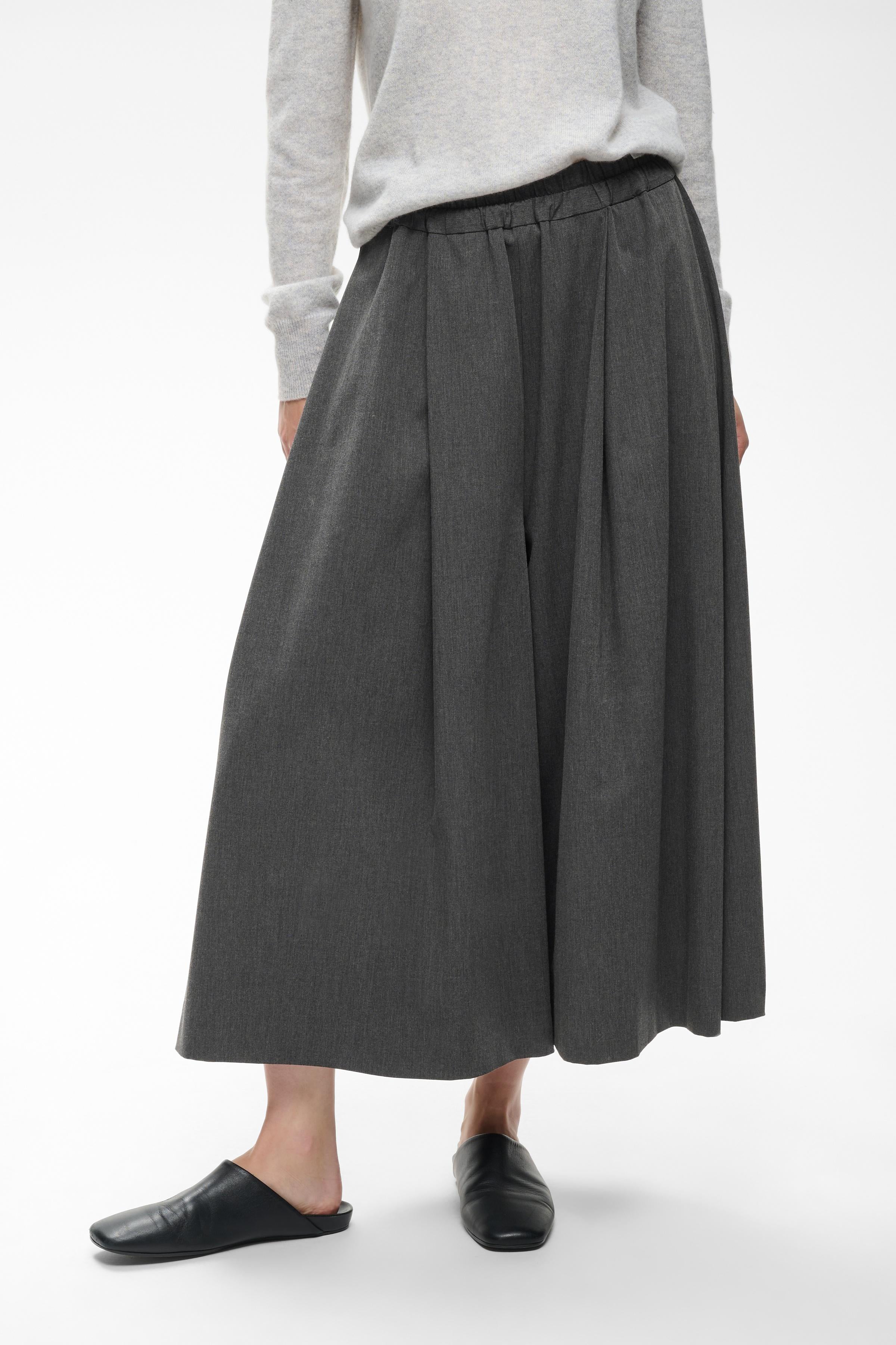 InWear naisten kangashousut CleohIW Skirtpant, Dark Grey Melange