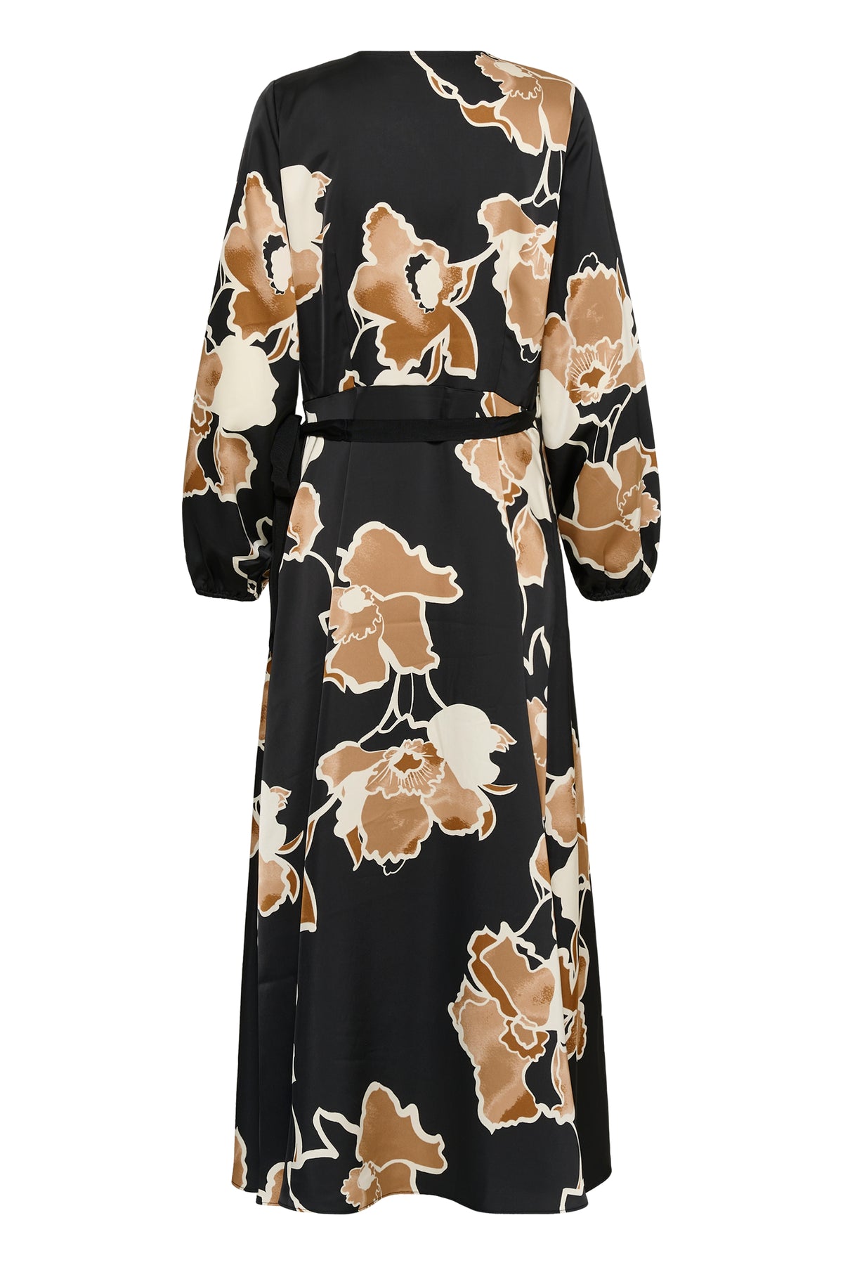 InWear naisten mekko OliveIW Wrap Dress, Black Sketch Flower