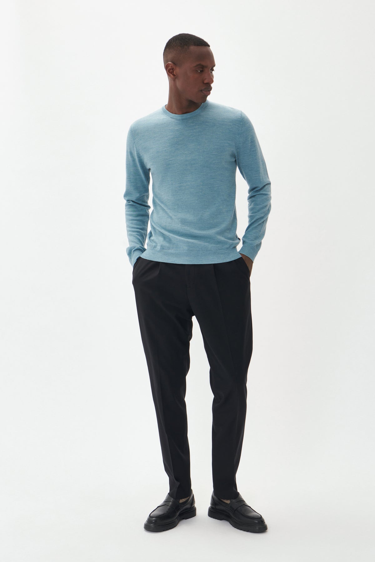 Matinique miesten neulepusero Margrate Merino Pullover, Oceanview Melange