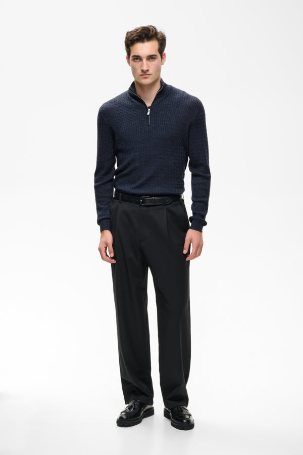 Matinique miesten neulepusero Mamason Merino Pullover, Blue Nights Melange