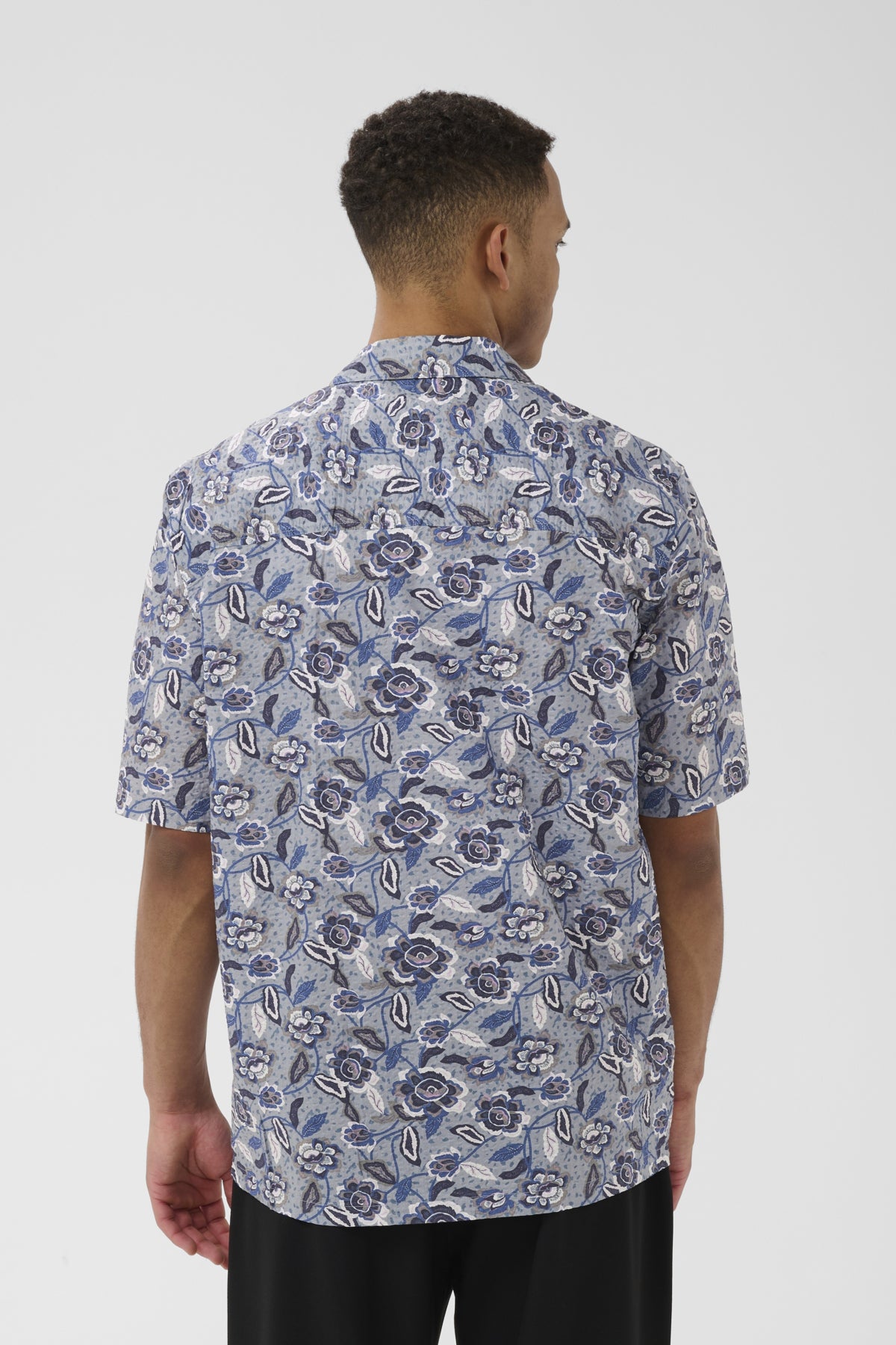 Matinique miesten kauluspaita Maklampo SS Shirt, Chambray Blue