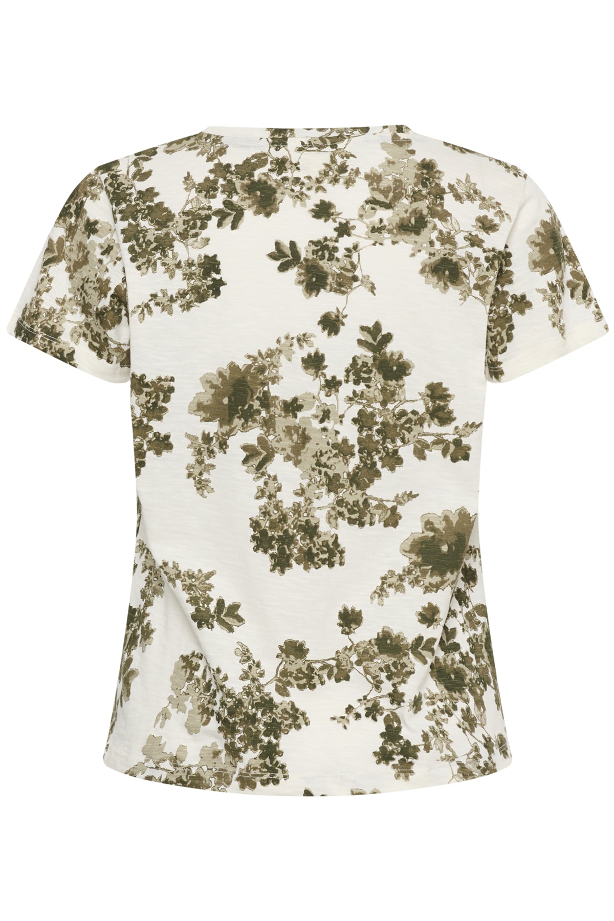 Part Two naisten t-paita Gesinas T-shirt, Smokey Olive Shadow Flower