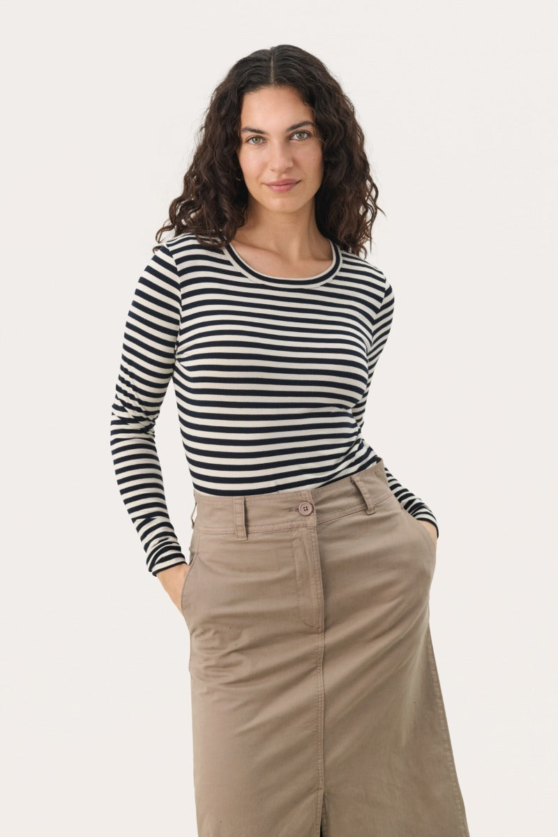 part-two-naisten-paita-emajapw-ts-dark-navy-stripe-1