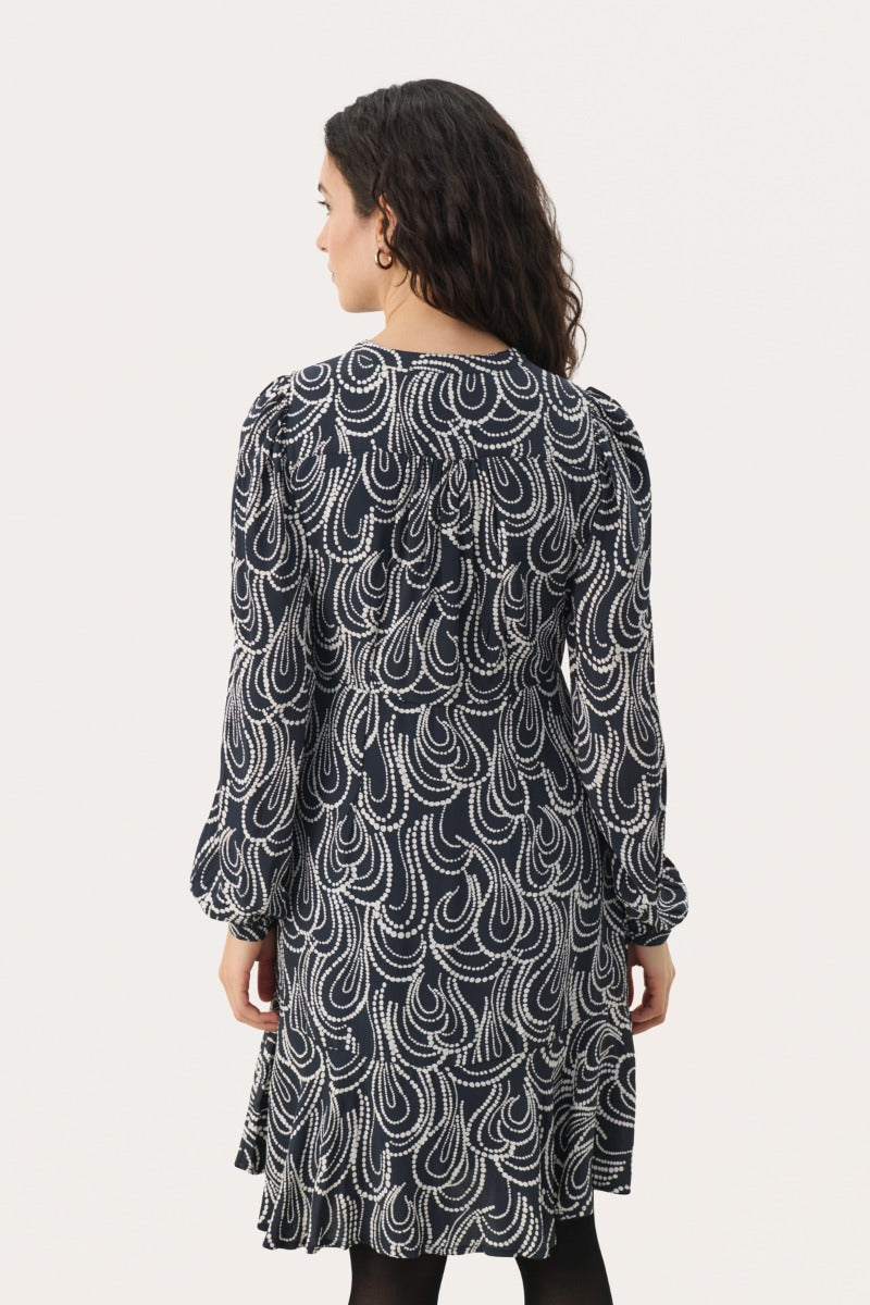 Part Two Naisten Mekko, PHILLIPAPW DR Dark Navy Dot Chain