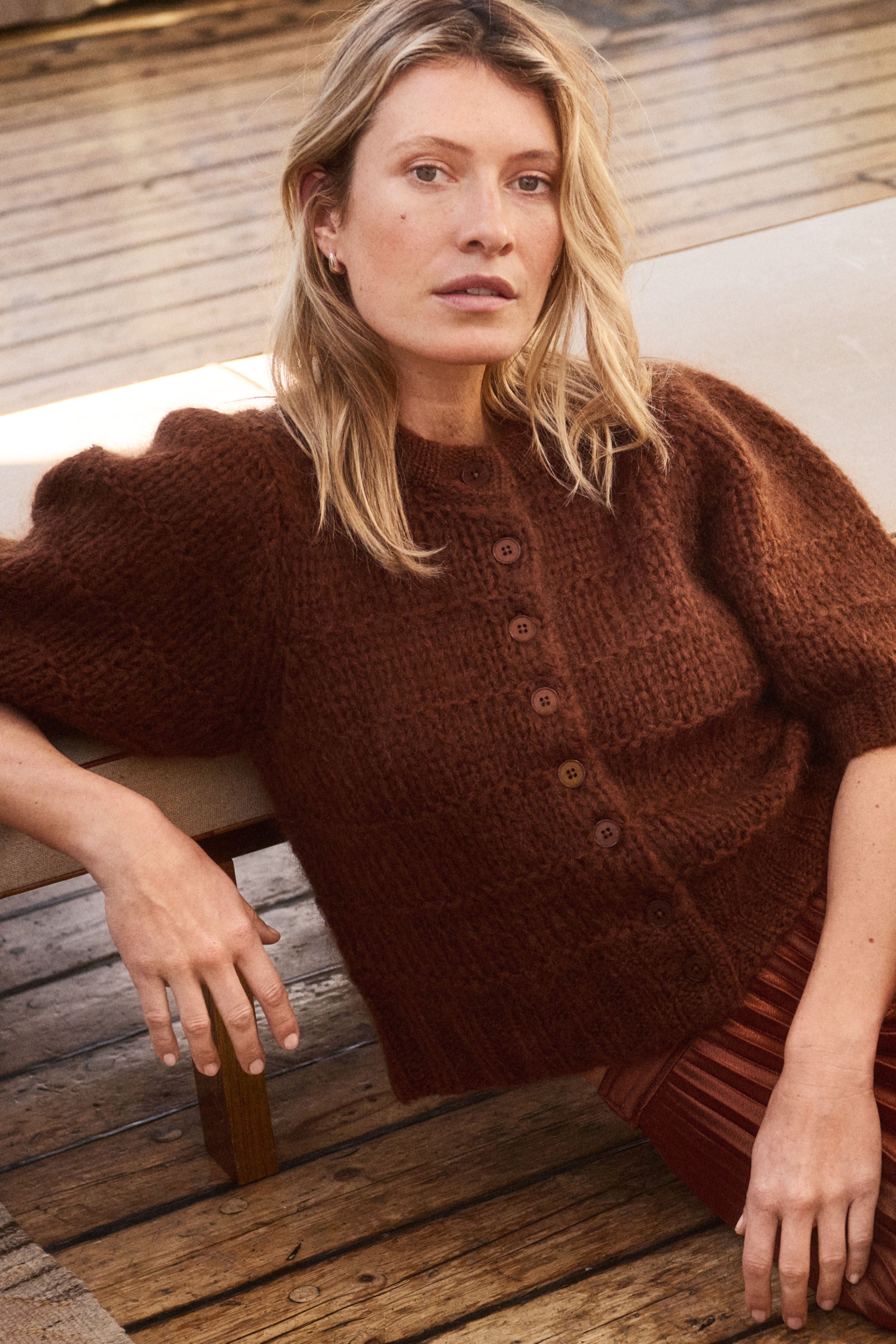 Part Two naisten neuletakki VERNONAPW CA, Sorrel Horse