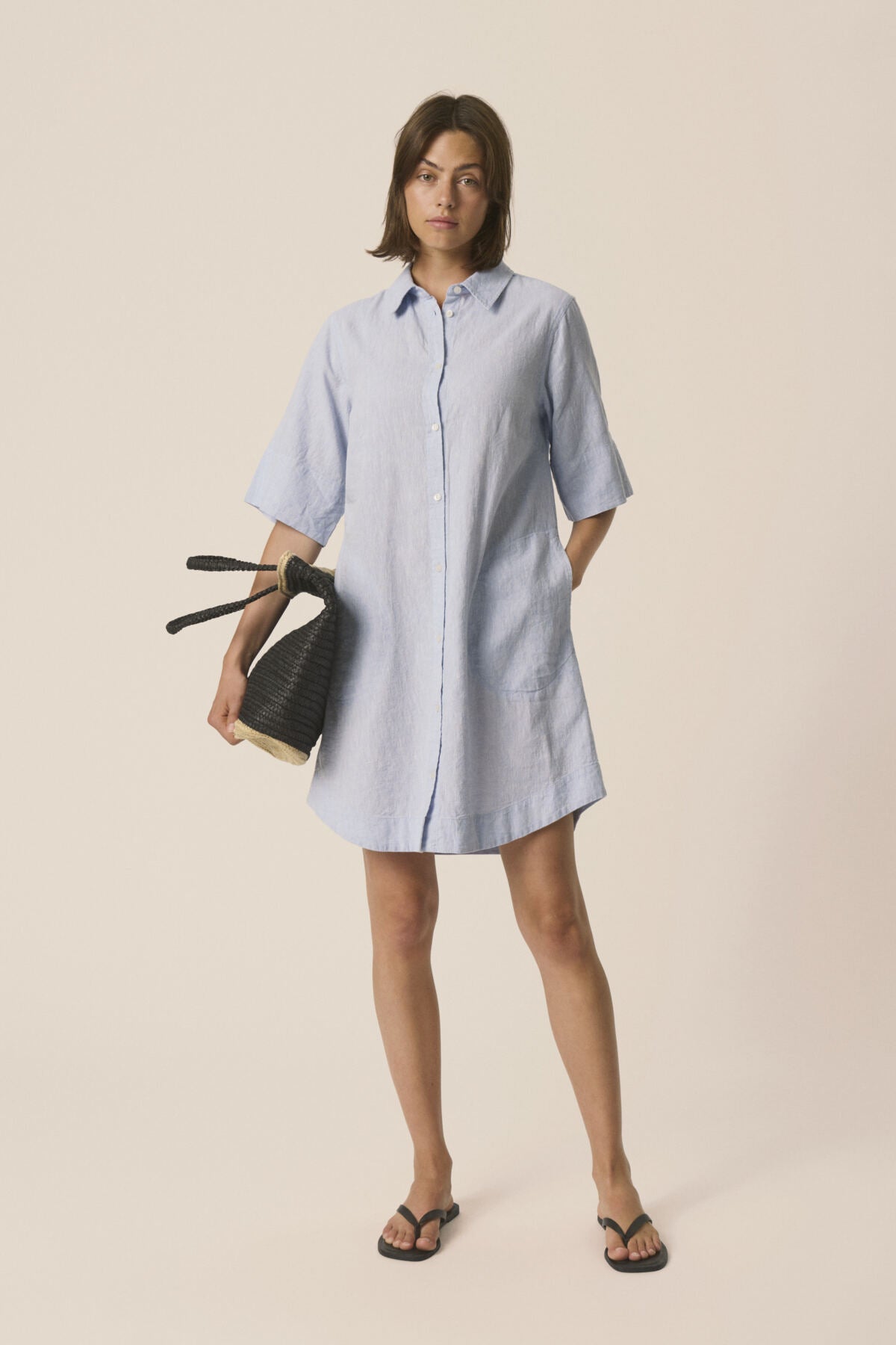 Part Two paitamekko BerritPW DR, Light Blue Chambray