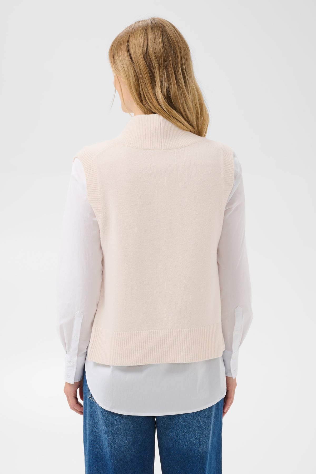 Part Two naisten neuleliivi DuhaPW Waistcoat, Eggnog