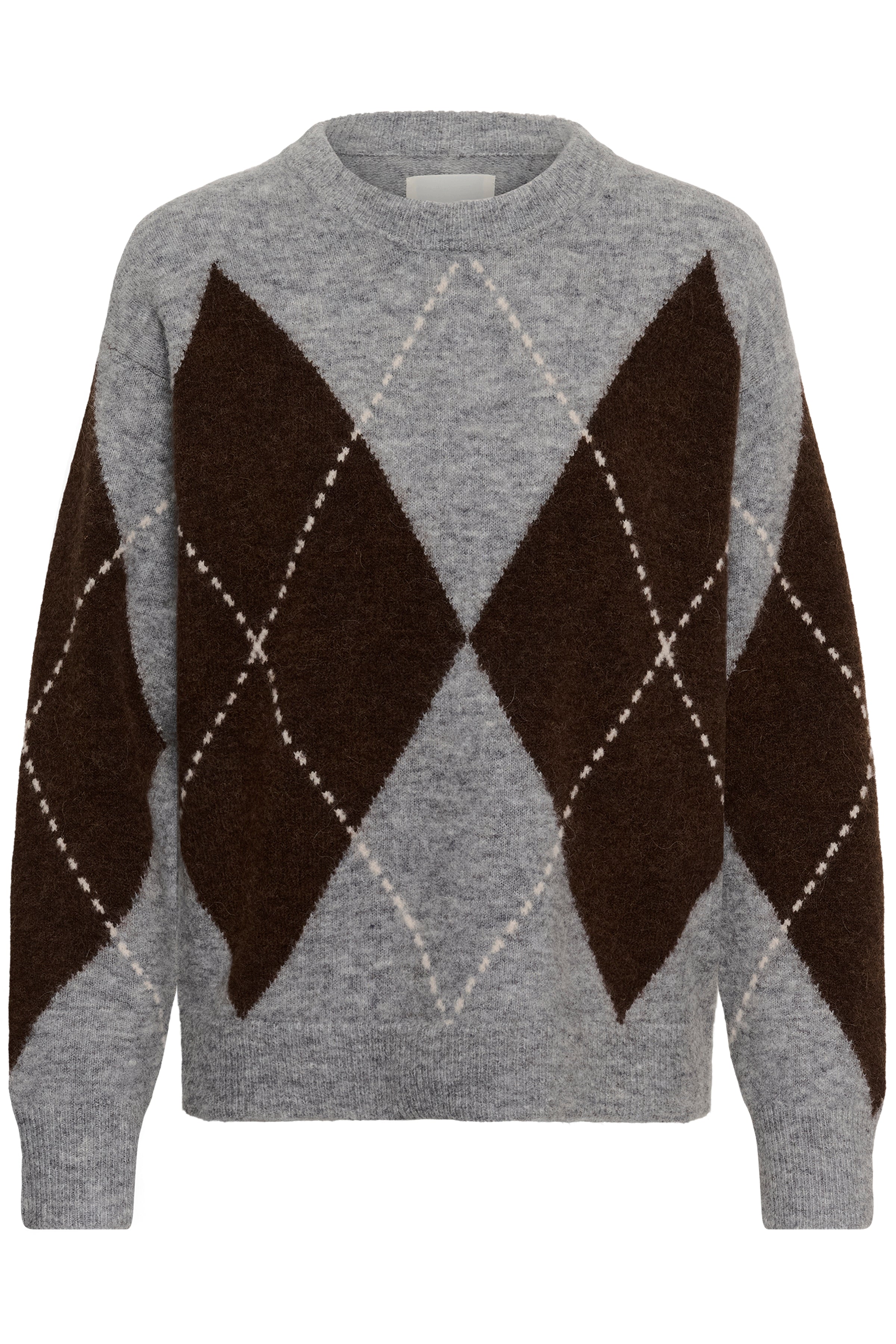 Part Two naisten neulepusero SorayasPW, Brown/Grey Check
