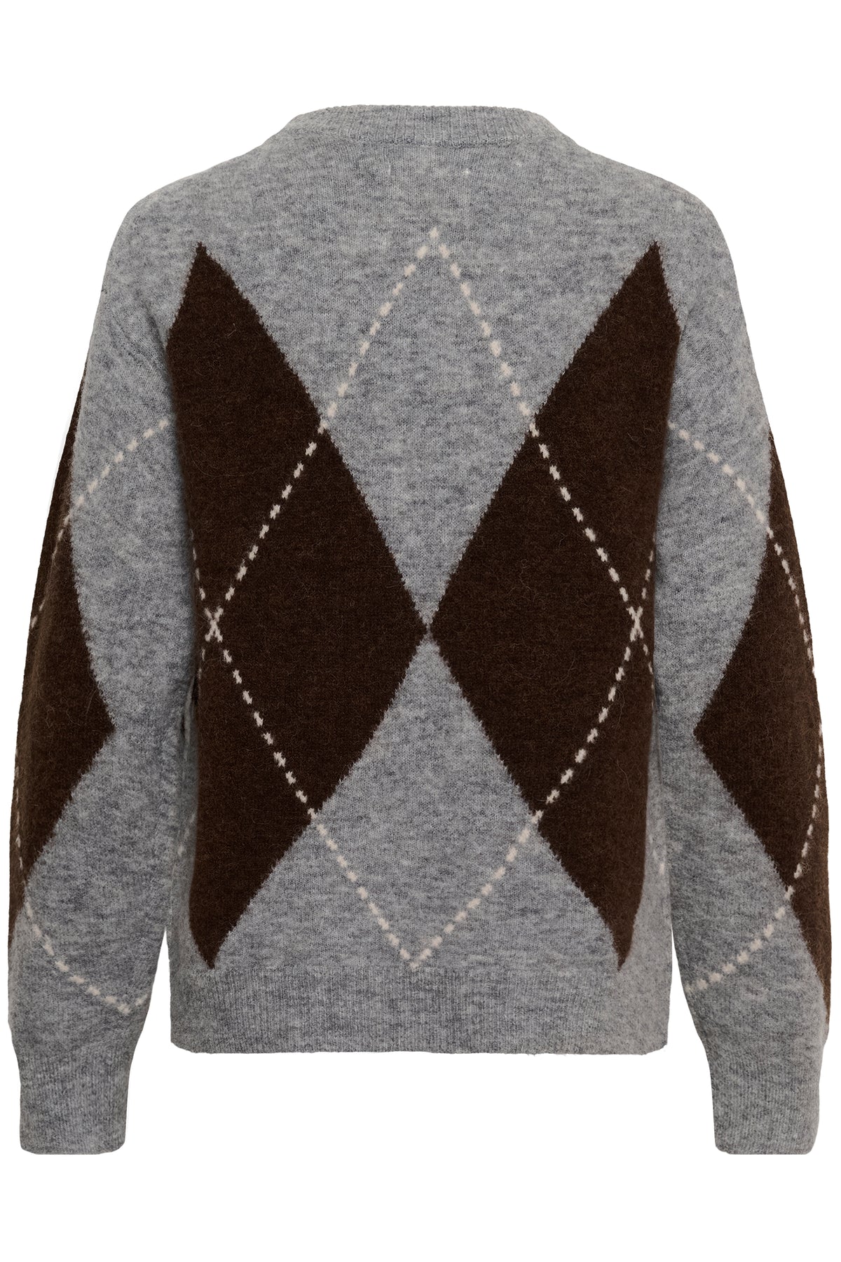Part Two naisten neulepusero SorayasPW, Brown/Grey Check