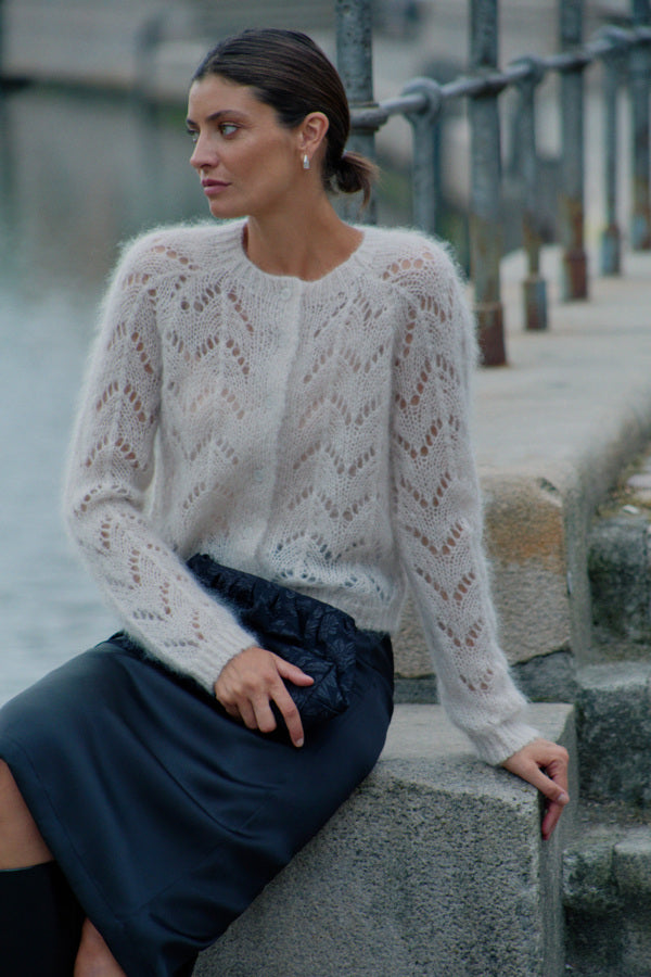Part Two naisten neuletakki DinahPW Cardigan, Whitecap Gray