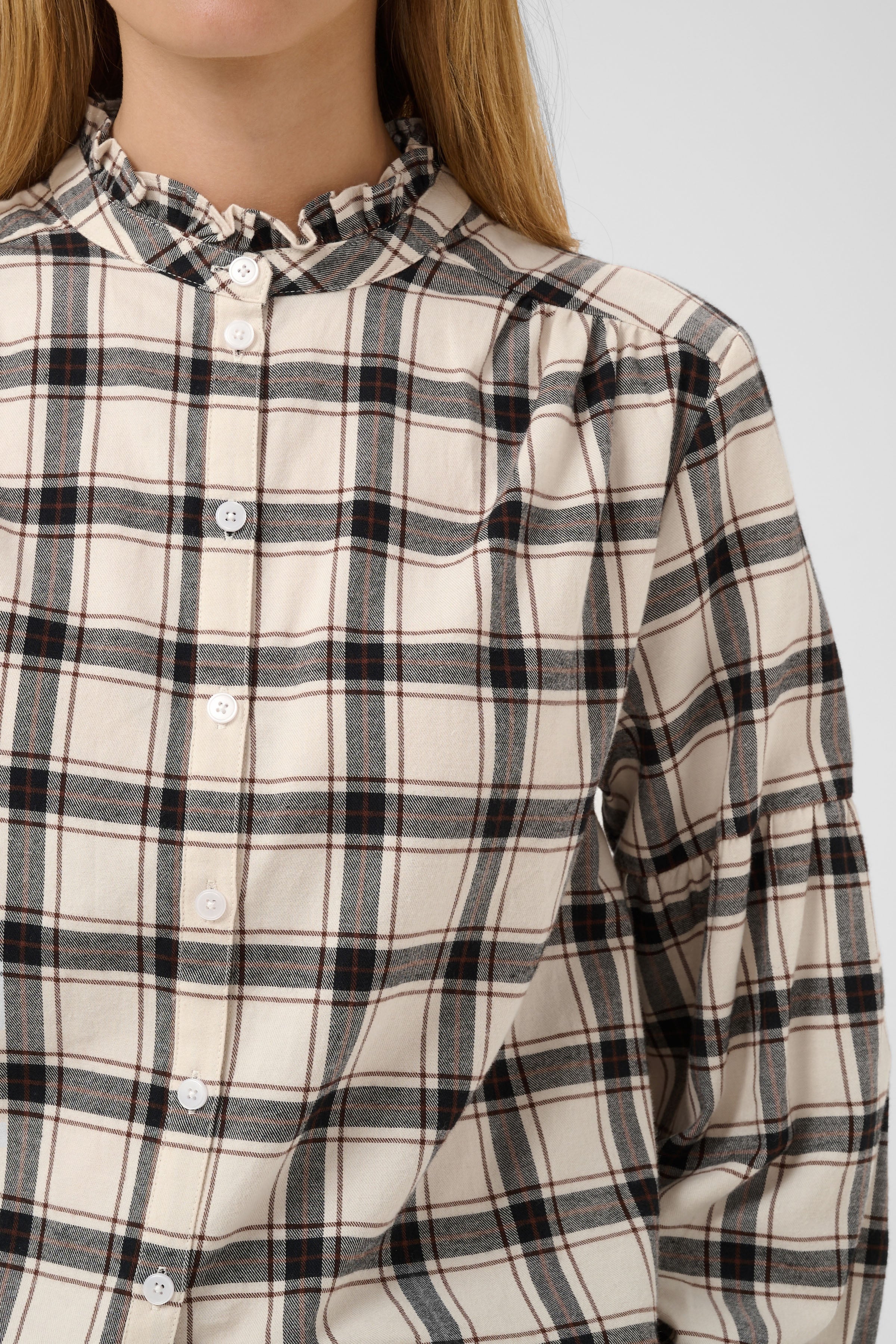 Part Two naisten paitapusero SamillaPW, Dark Navy/Mole Check