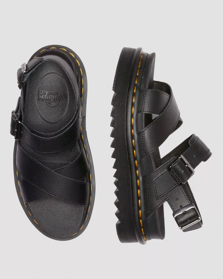 Dr. Martens naisten sandaalit Voss II Athena Leather Strap, Musta
