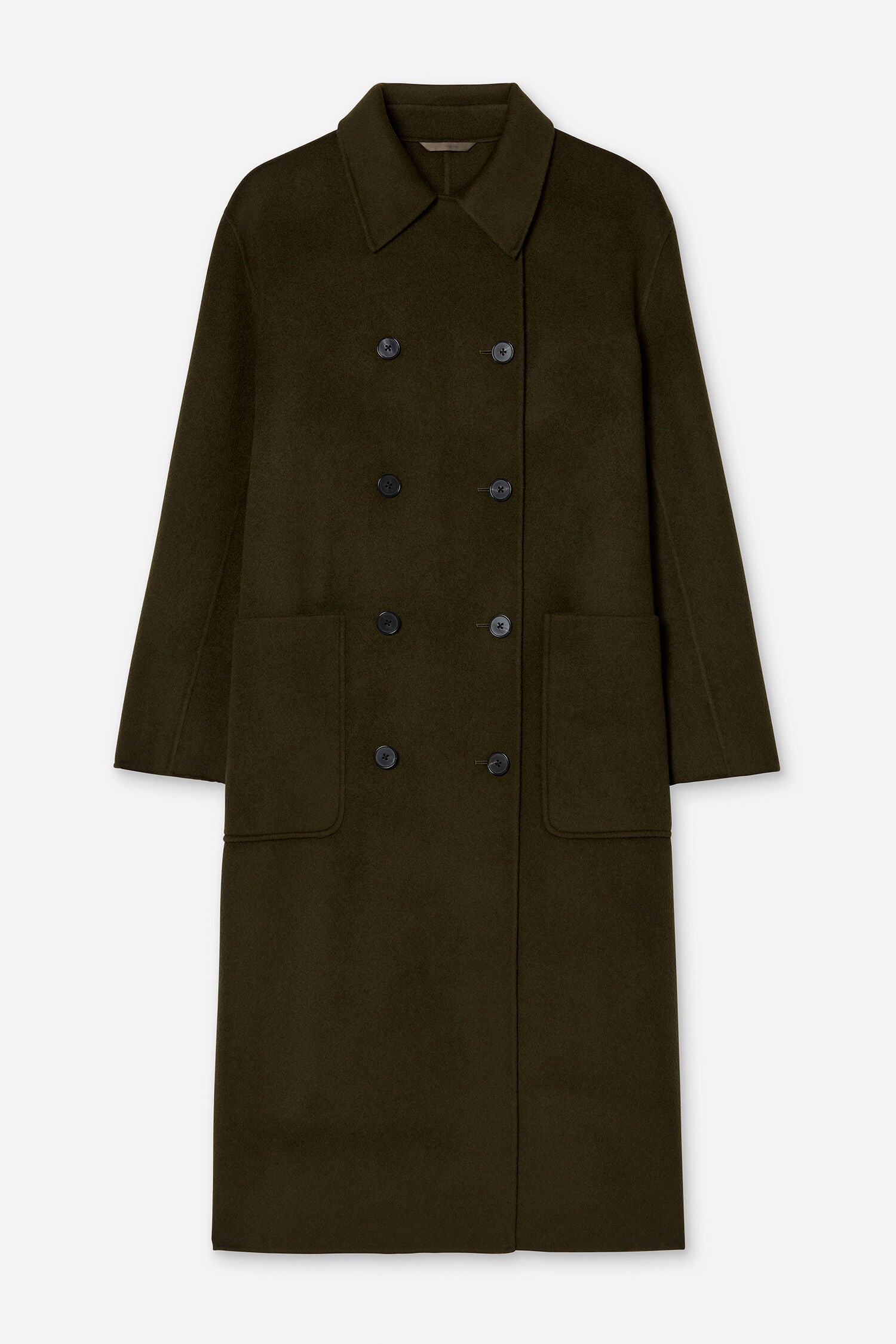Filippa K naisten villakangastakki Amelia Doublé Coat, tummanvihreä