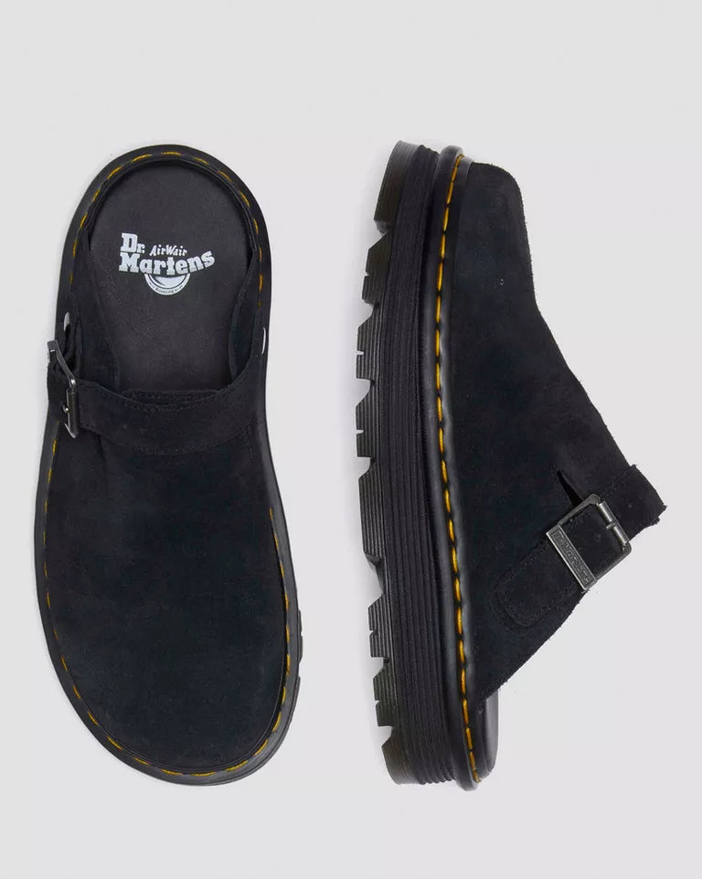 Dr. Martens naisten sandaalit Zebzag Suede Casual Slingback Platform Mules, musta
