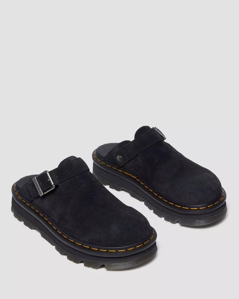 Dr. Martens naisten sandaalit Zebzag Suede Casual Slingback Platform Mules, musta