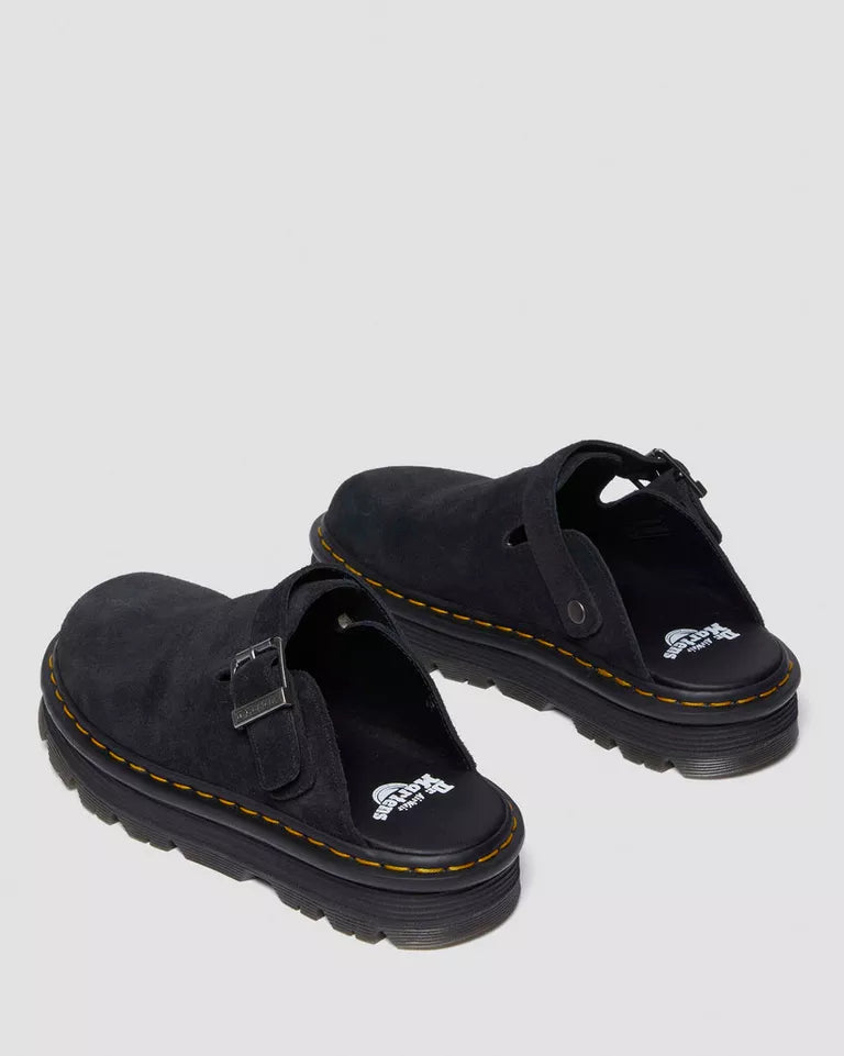 Dr. Martens naisten sandaalit Zebzag Suede Casual Slingback Platform Mules, musta