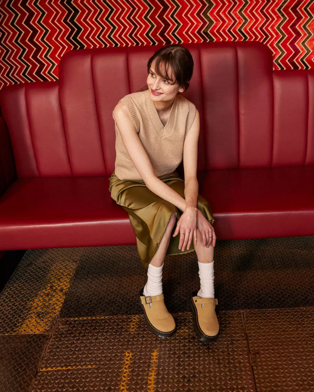 Dr. Martens naisten kengät Zebzag Mule Savannah Tan, Vaalea beige