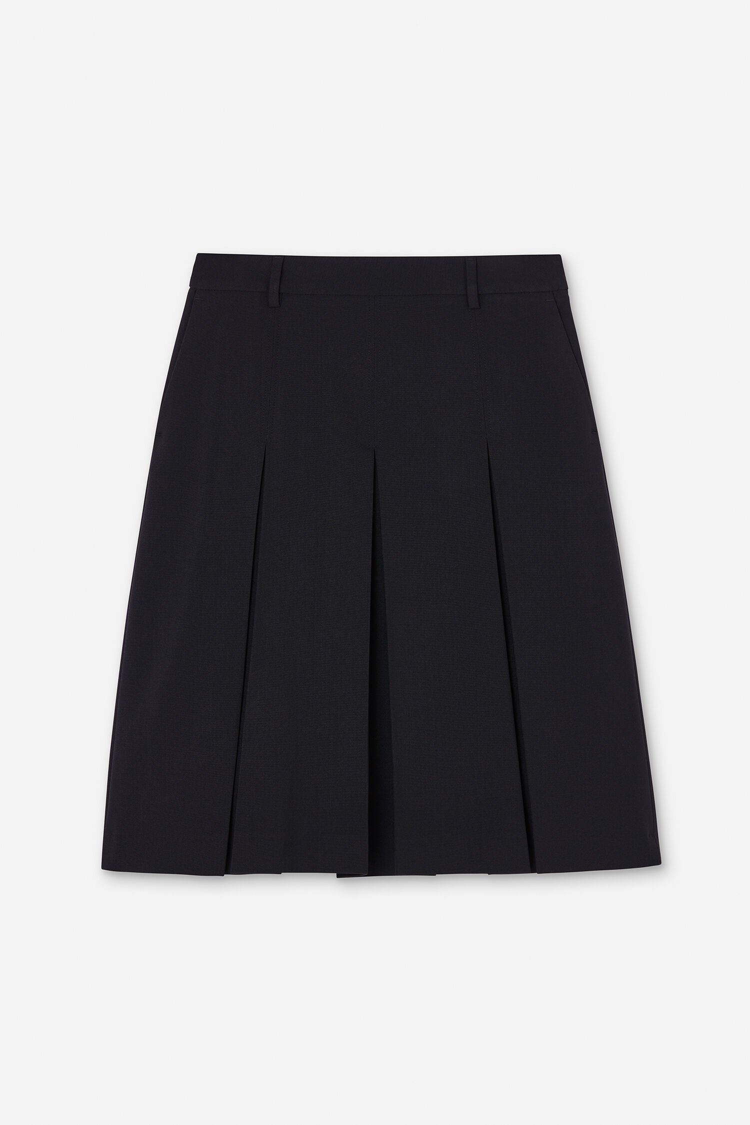 Filippa K naisten hame Pleated Wool Skirt, musta