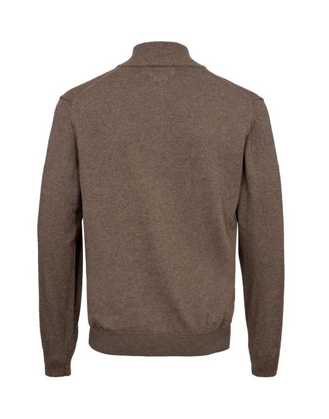 Gino Marcello miesten neuletakki Knit Full Zip, keskiruskea