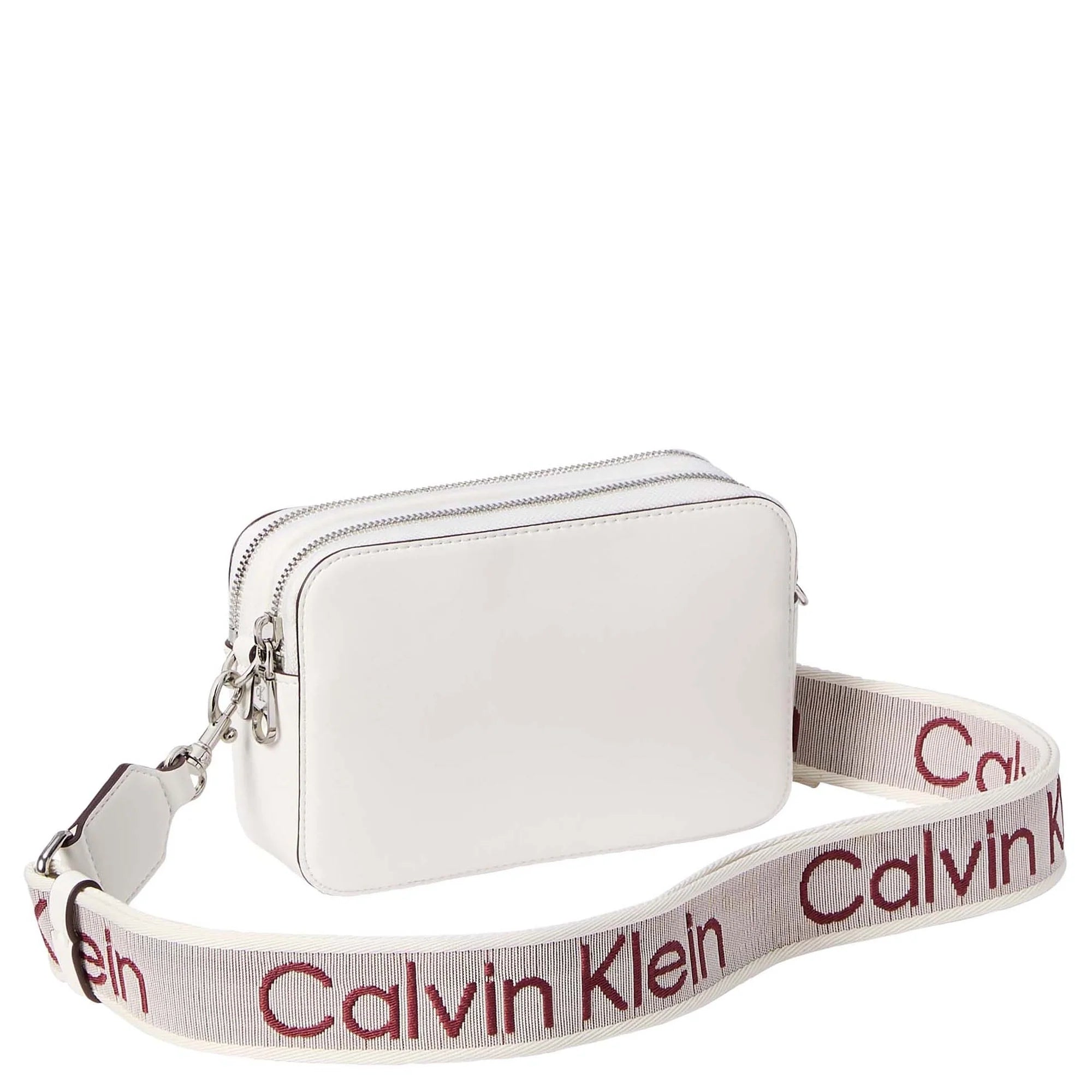 Calvin Klein Accessories naisten laukku Webbing Double Strap Camera Bag, valkoinen