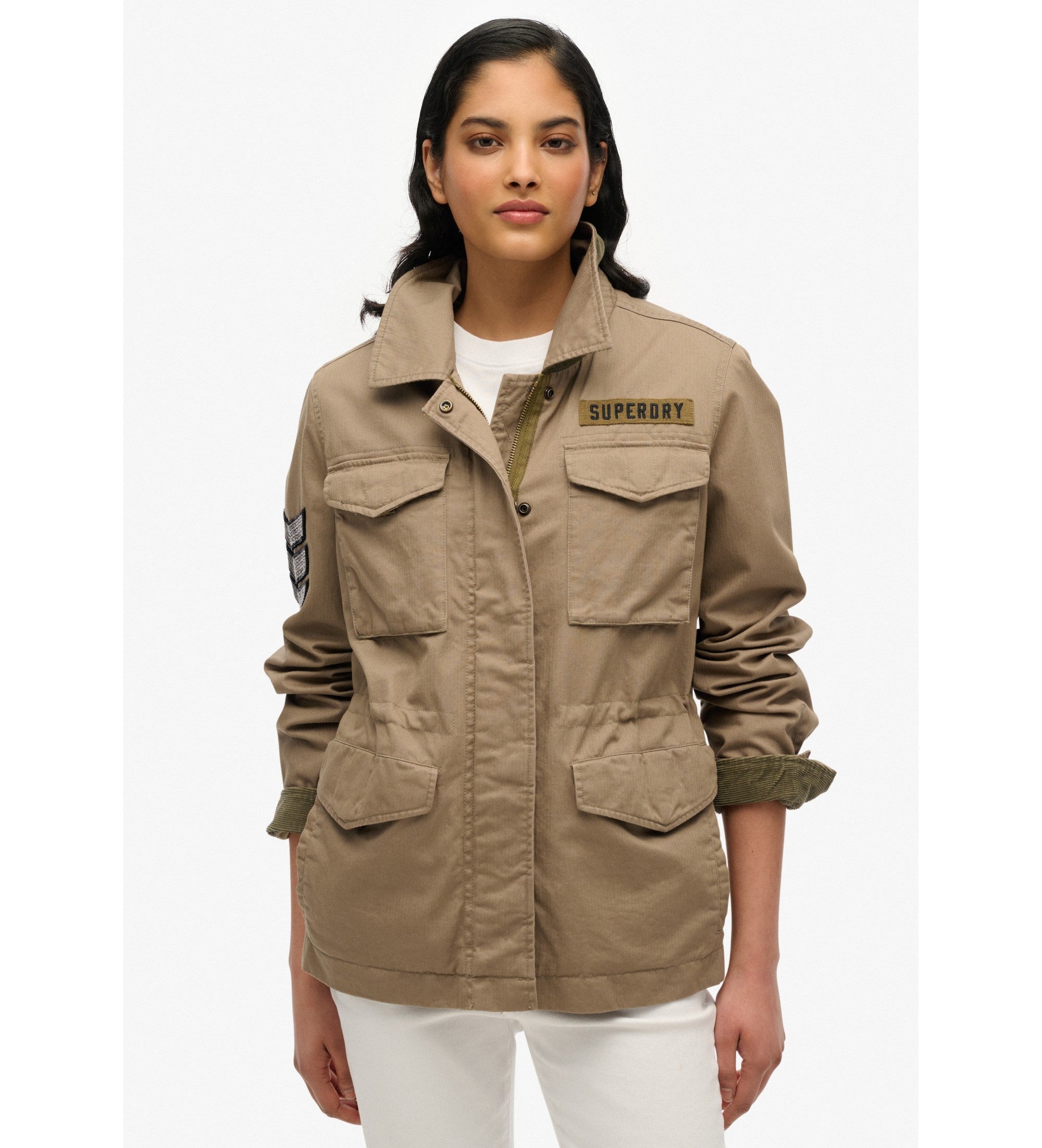 Superdry naisten takki, Embellished M65 Military Jkt Khaki