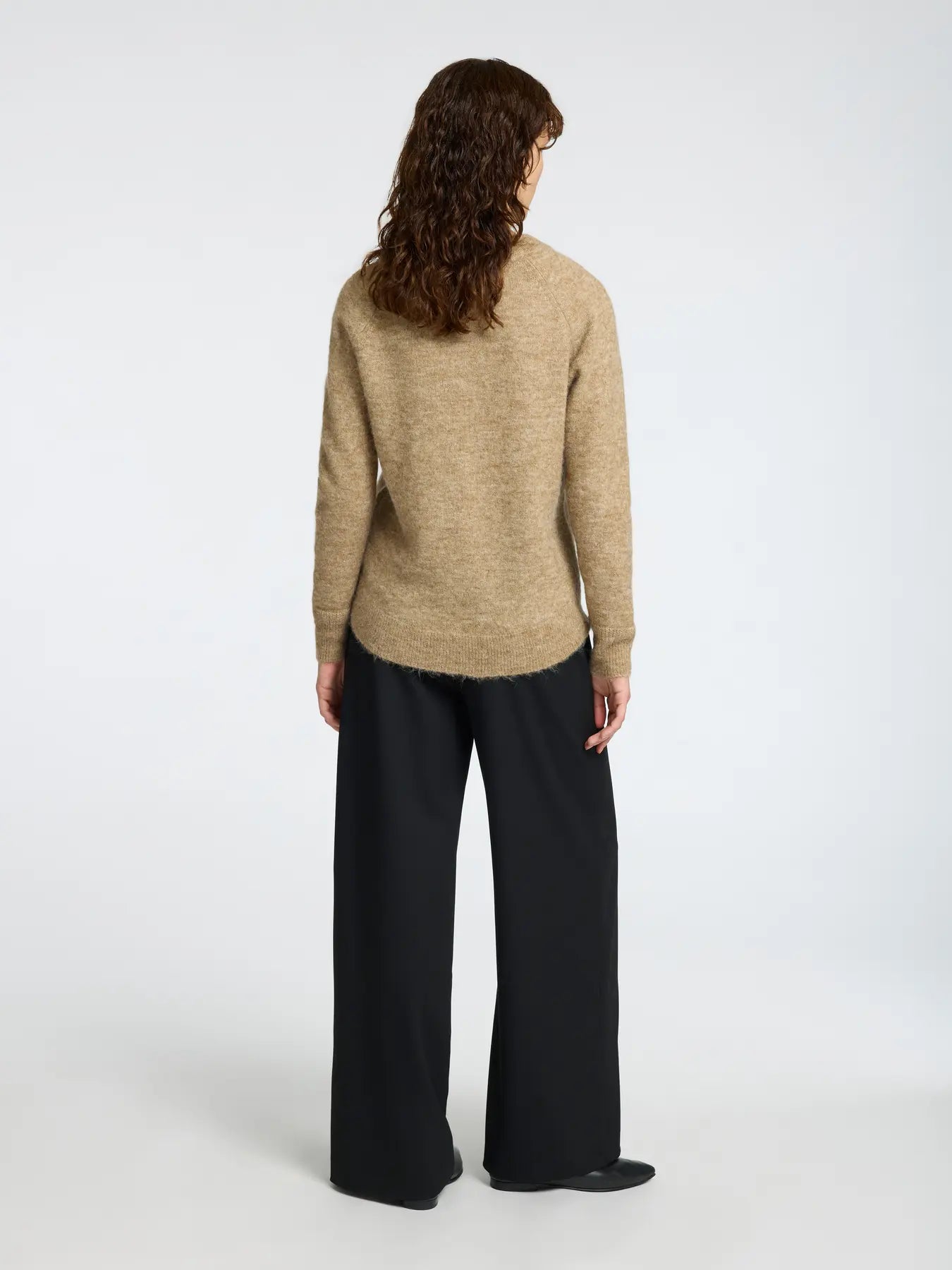 SLFLULU LS KNIT O-NECK NOOS SEPIA TINTI