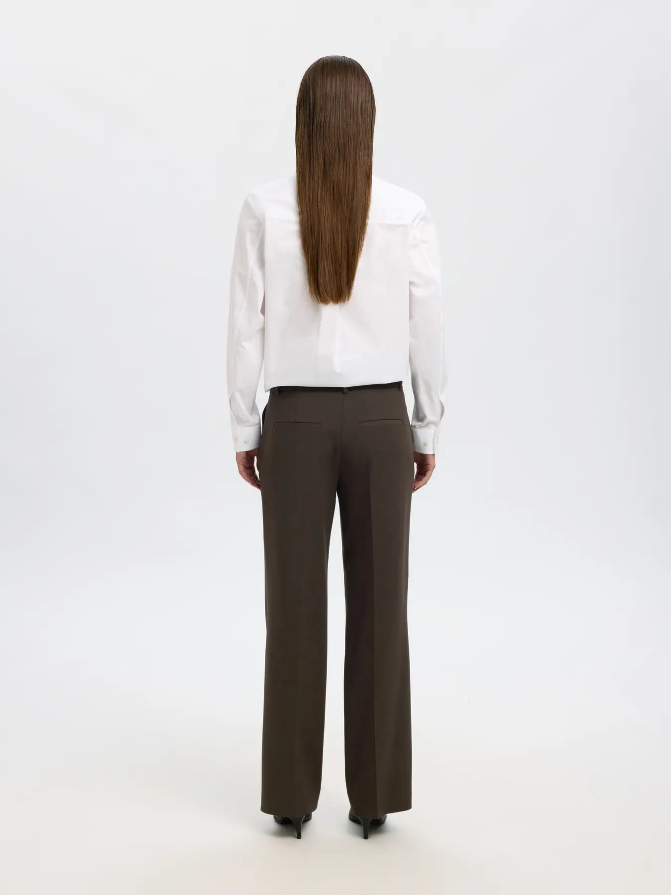 SLFRITA MW WIDE PANT MEL NOOS Delicioso MELANGE